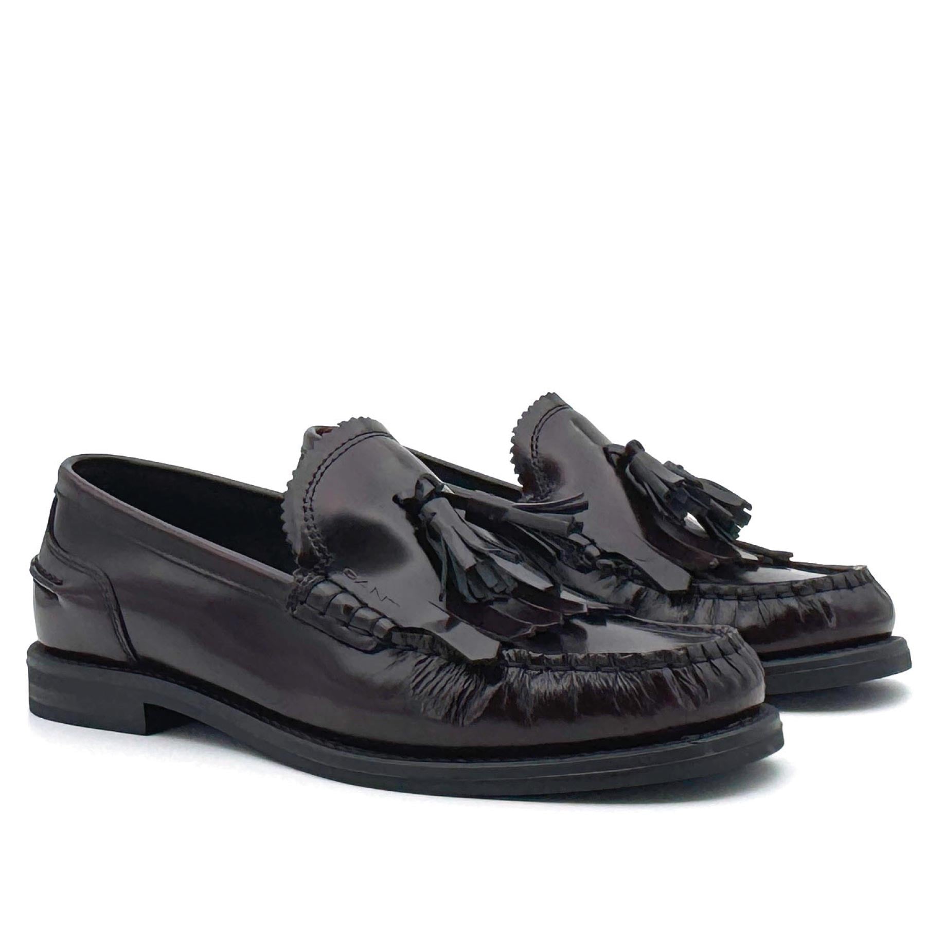 Gracelyn Loafer Dark Bordeaux Leather Tassle