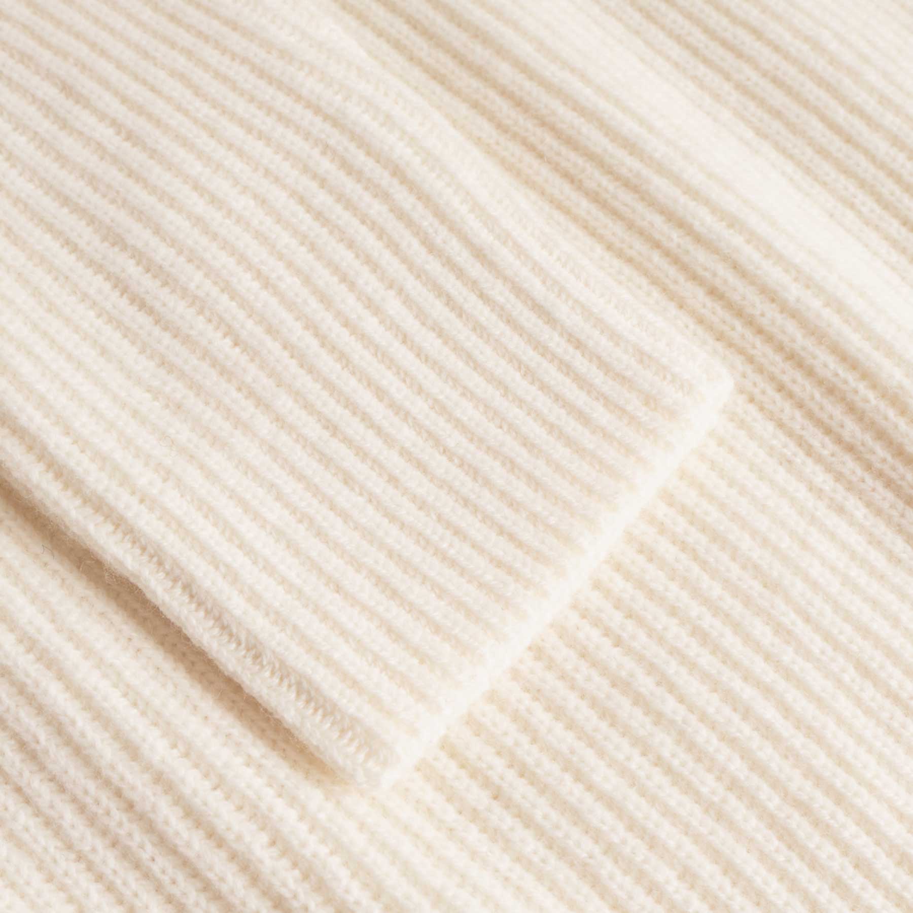 Eddie Wool Rib Crewneck Knit Ivory