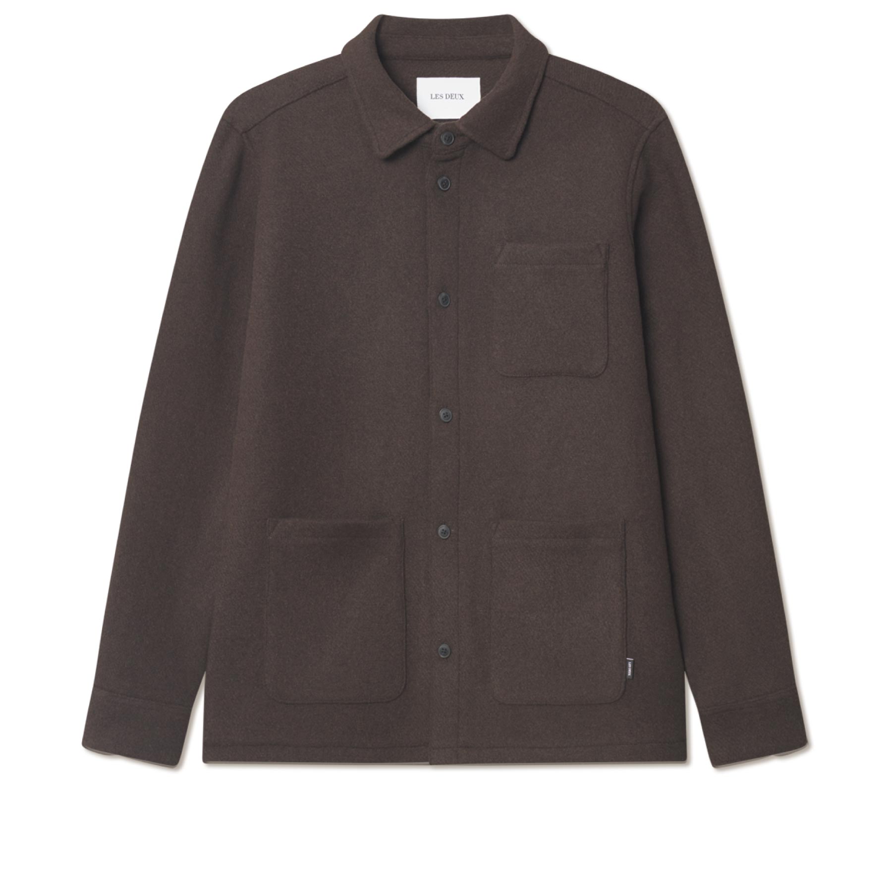Jason Solid Wool Overshirt Delicioso