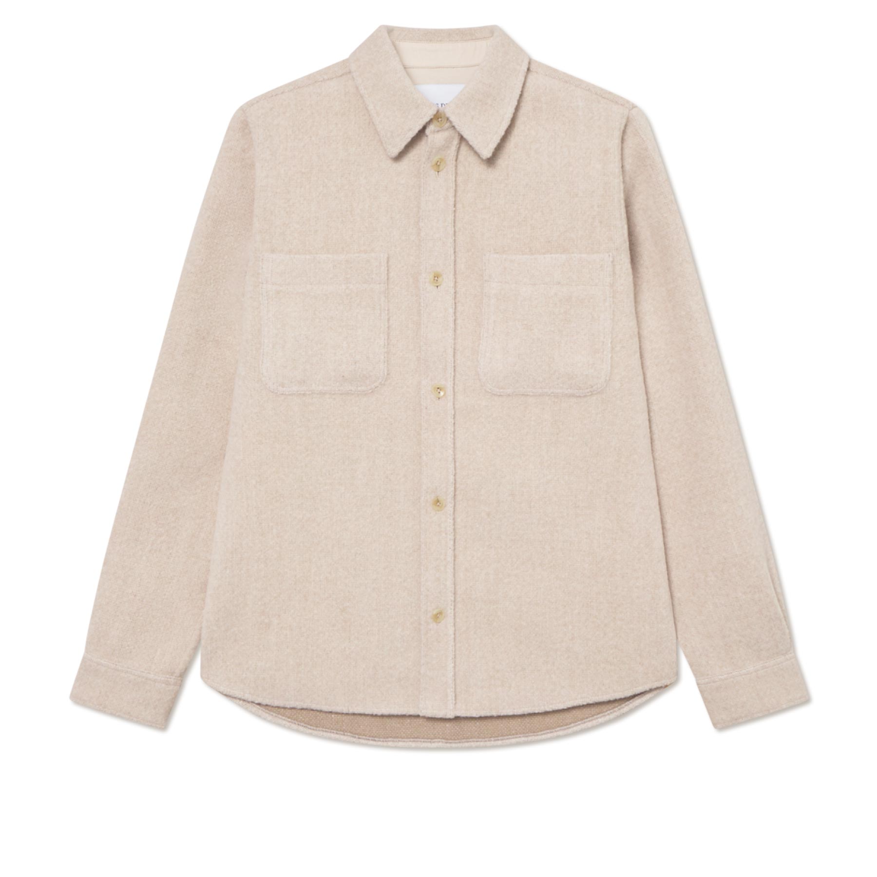 Lennon Bouclé Overshirt Ivory