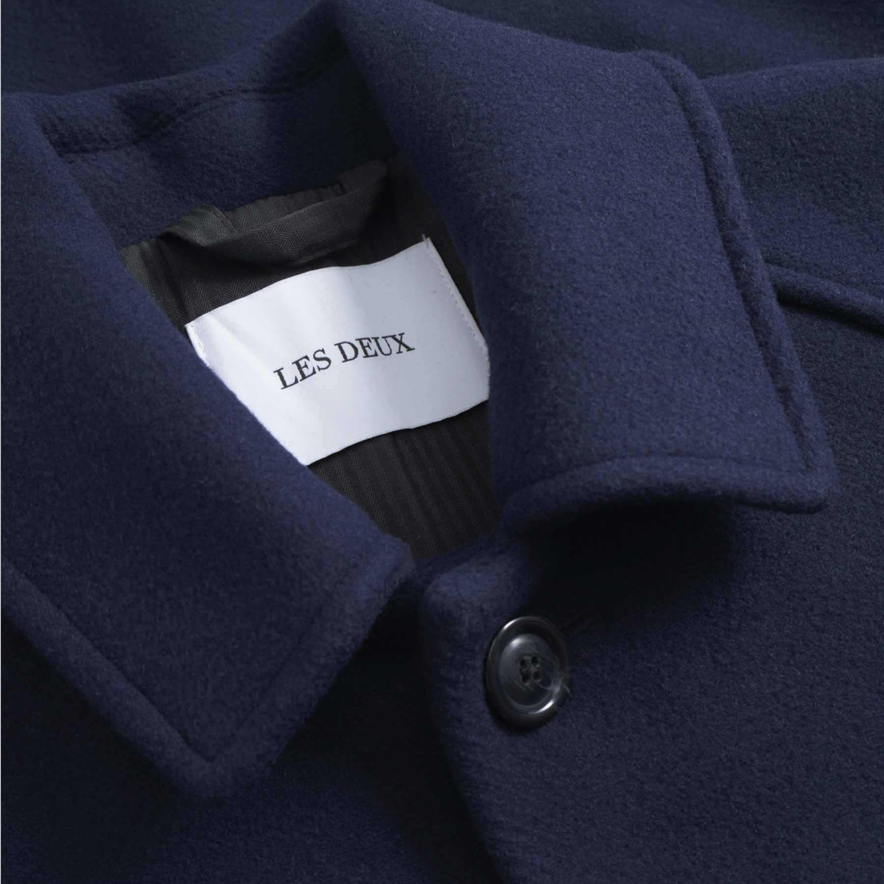 Michael Solid Wool Coat Dark Navy