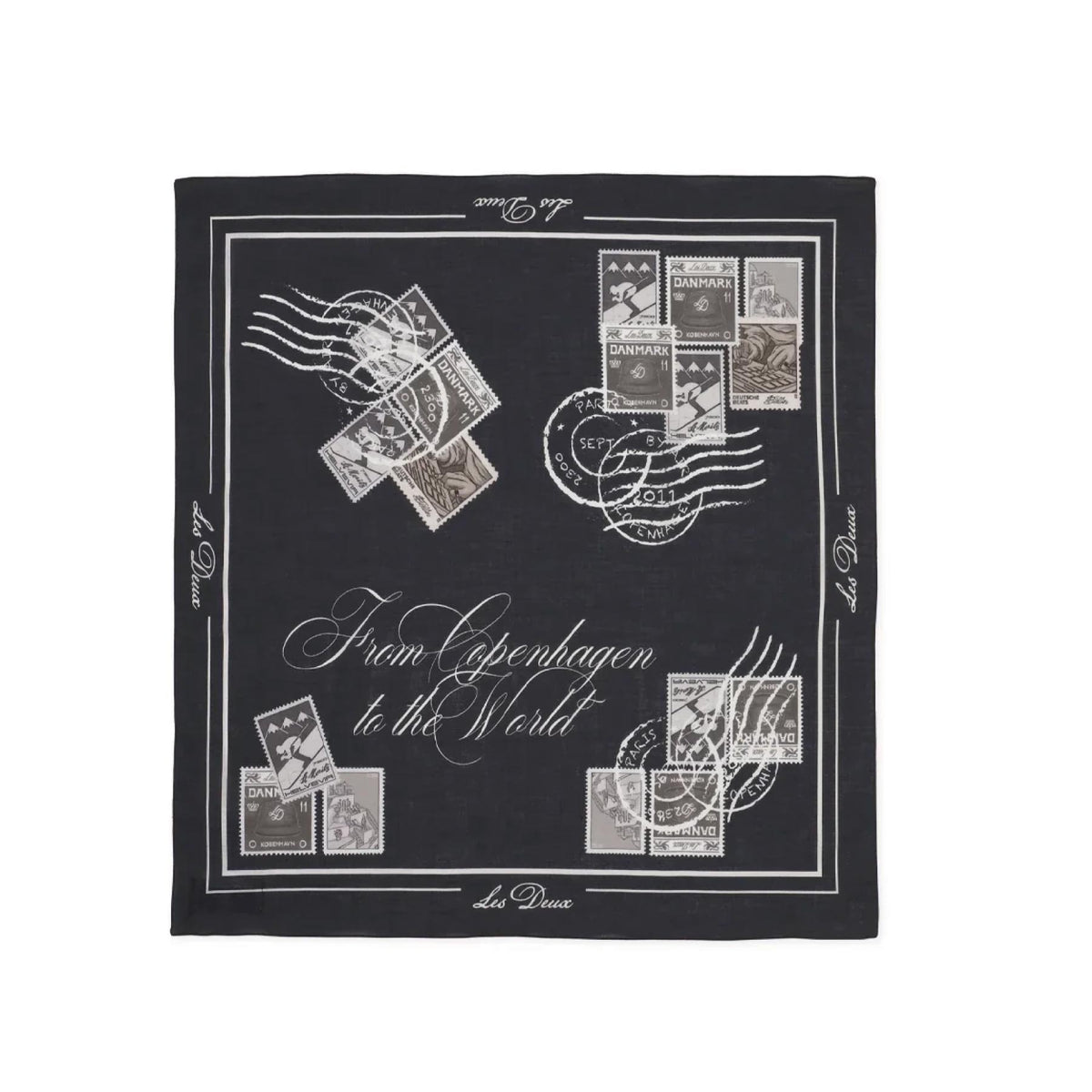 Stamp Neckerchief Black