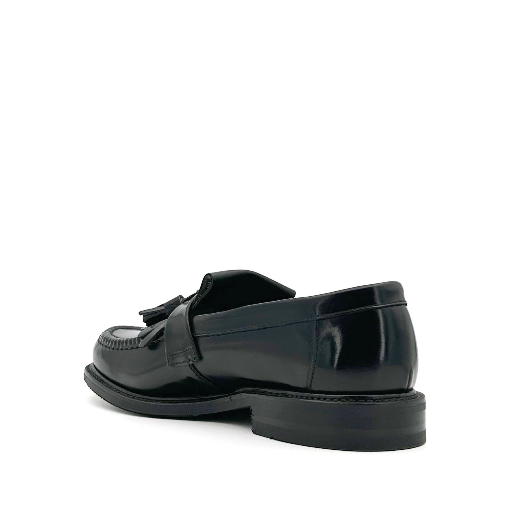 Brighton Black Polished Tassel Loafer