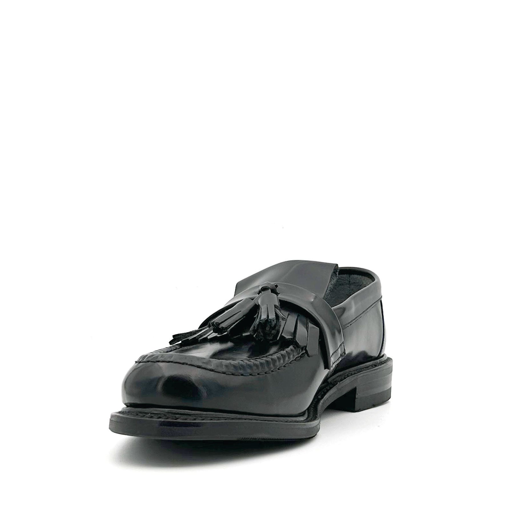 Brighton Black Polished Tassel Loafer