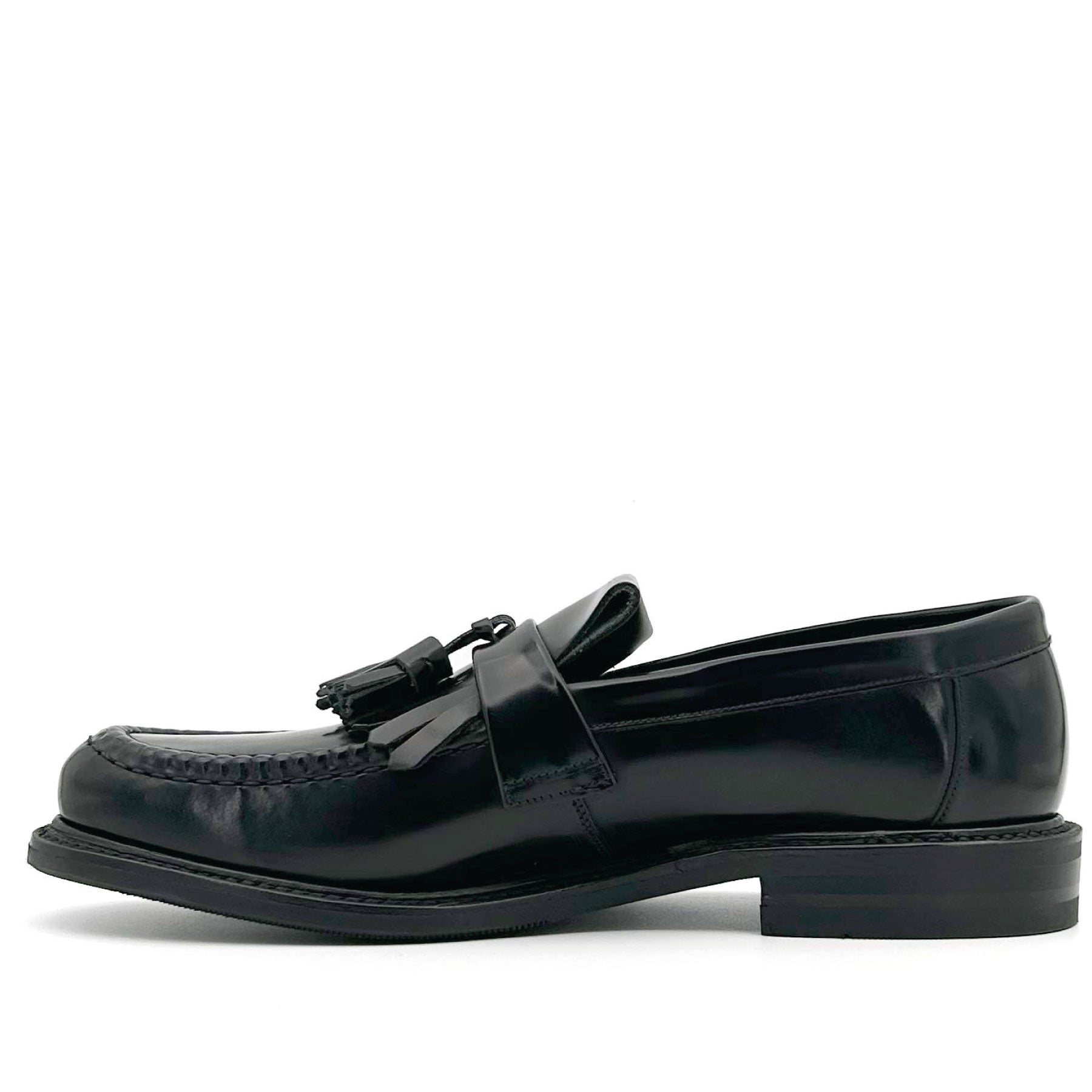 Brighton Black Polished Tassel Loafer