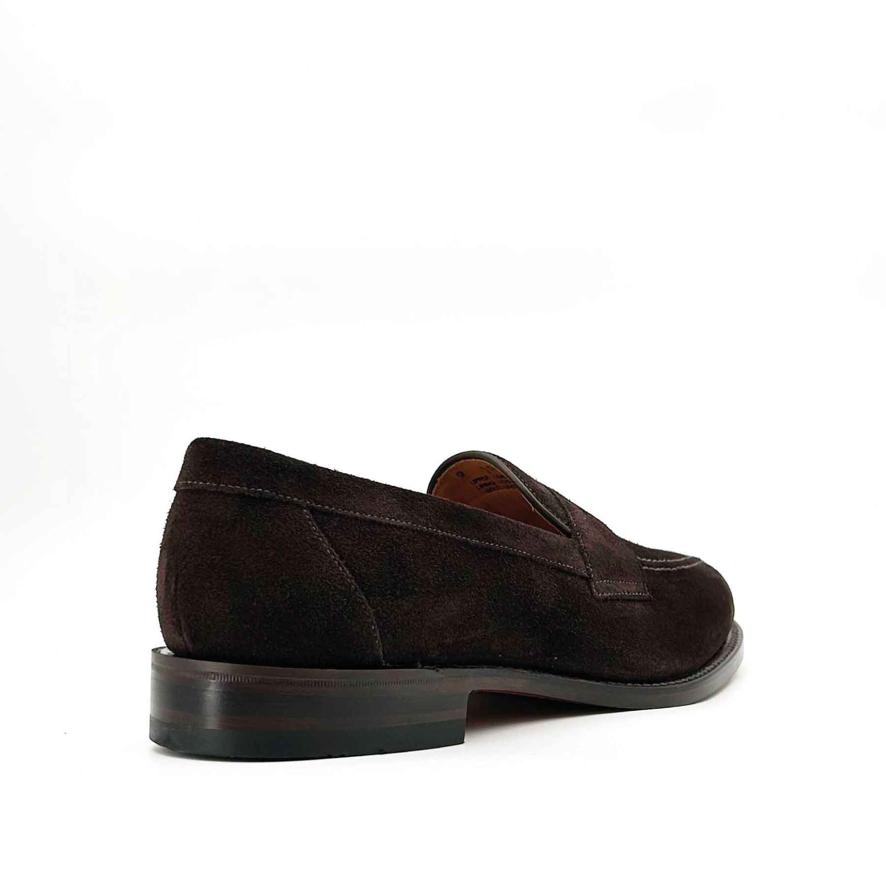 Imperial Dark Brown Suede Apron Penny Loafer