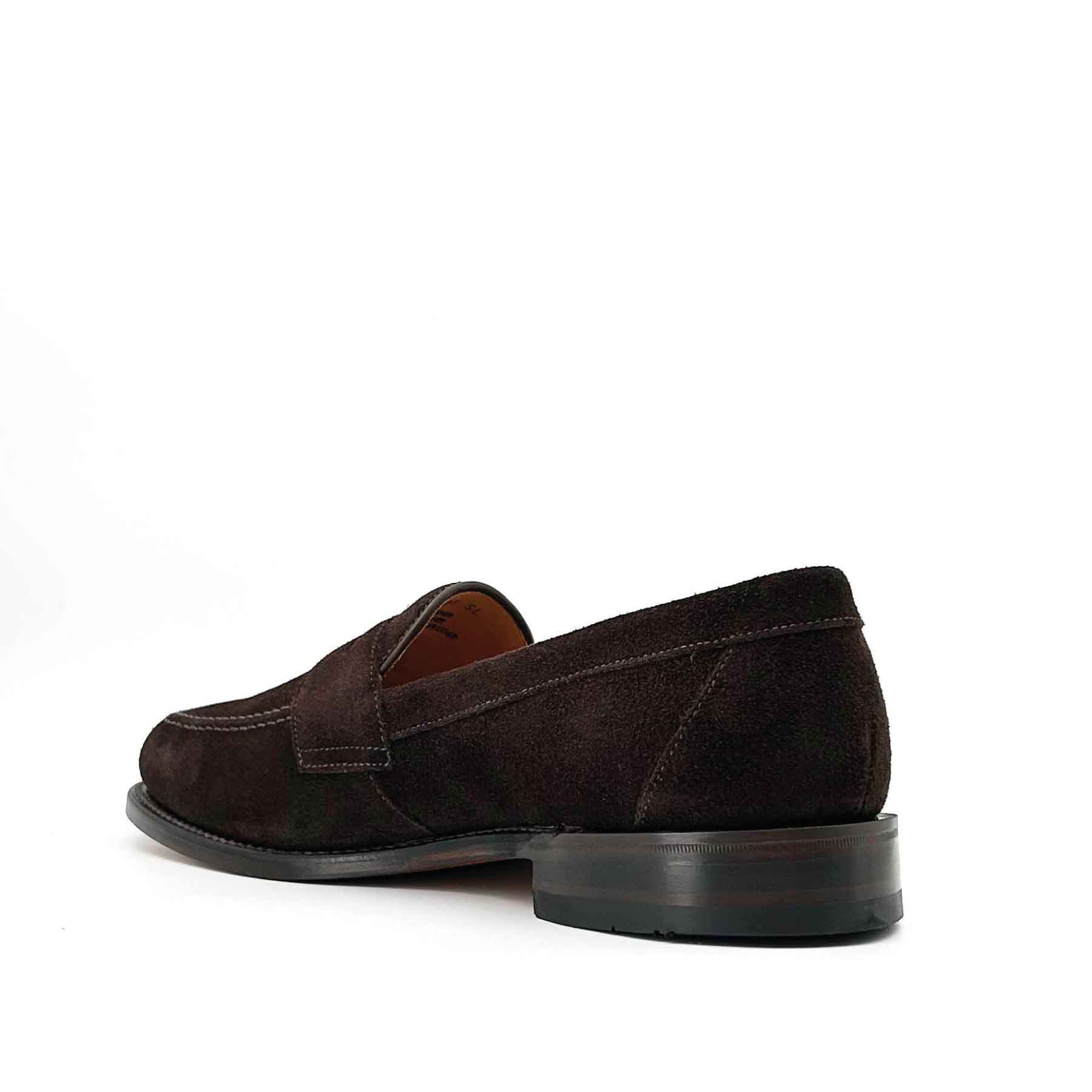 Imperial Dark Brown Suede Apron Penny Loafer
