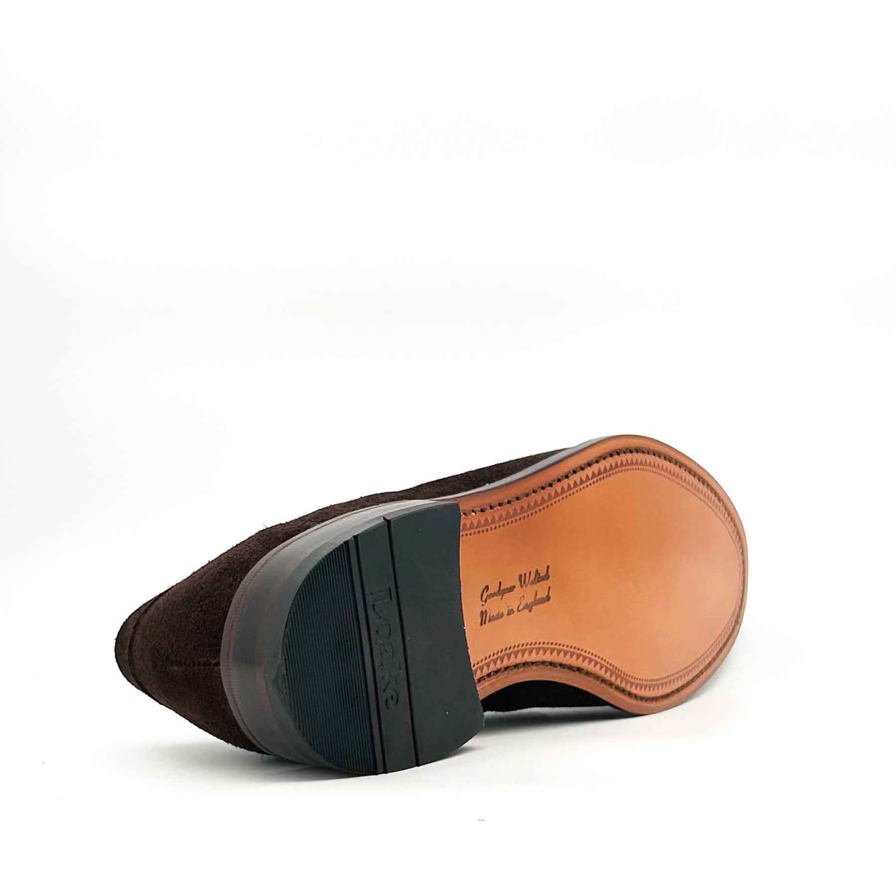 Imperial Dark Brown Suede Apron Penny Loafer