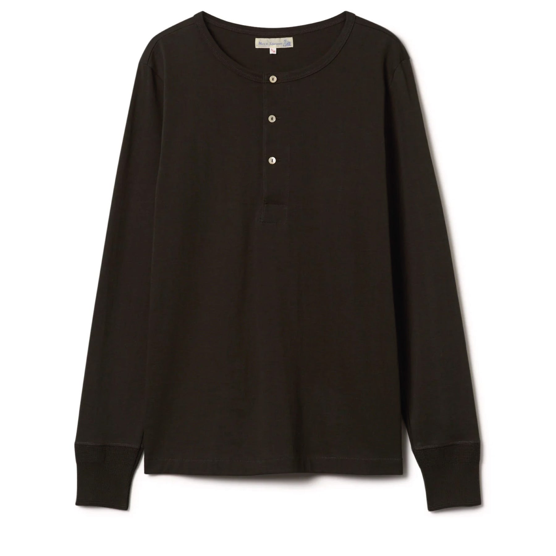 Long Sleeve Henley Charcoal