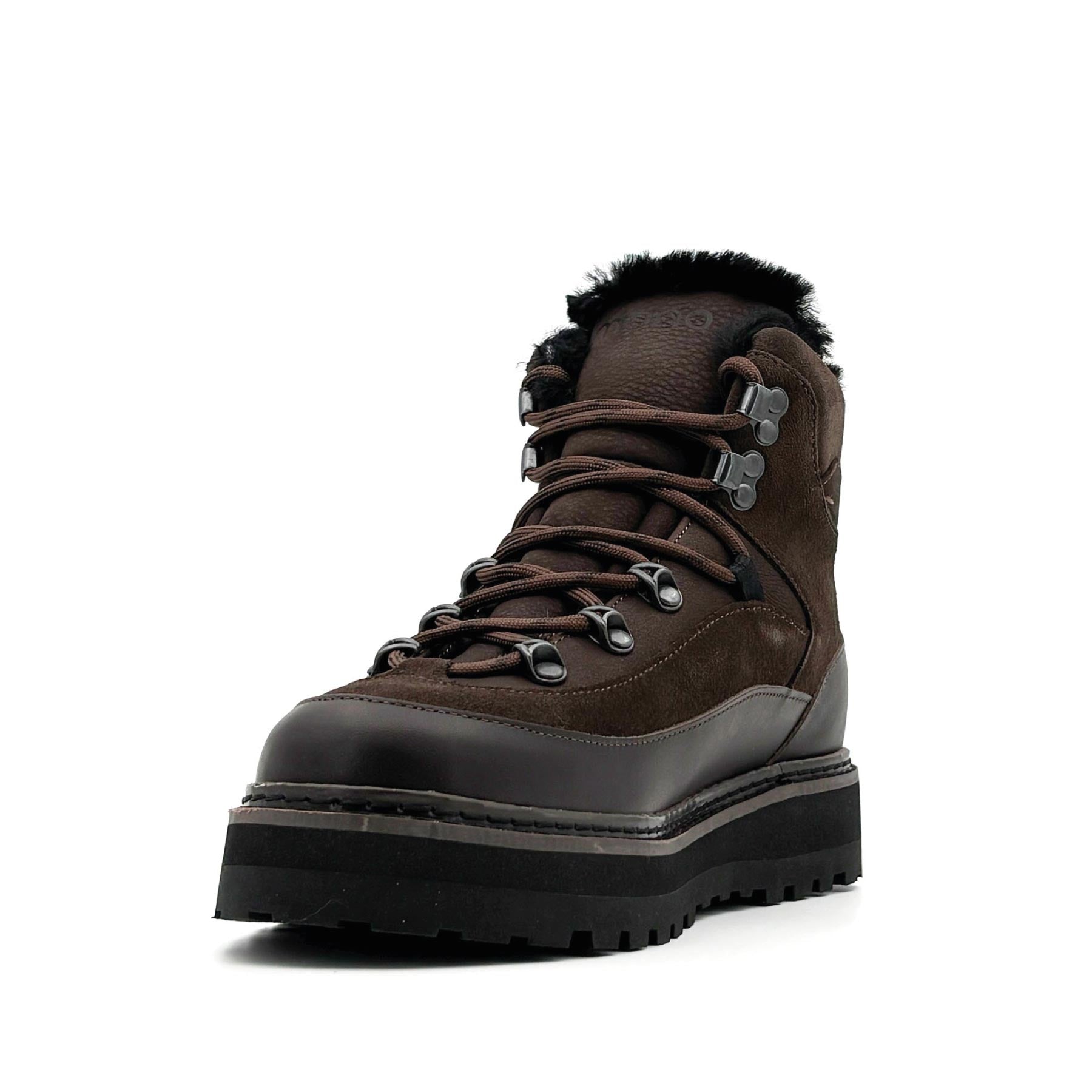 Tag Cap Leather Suede Black Brown W