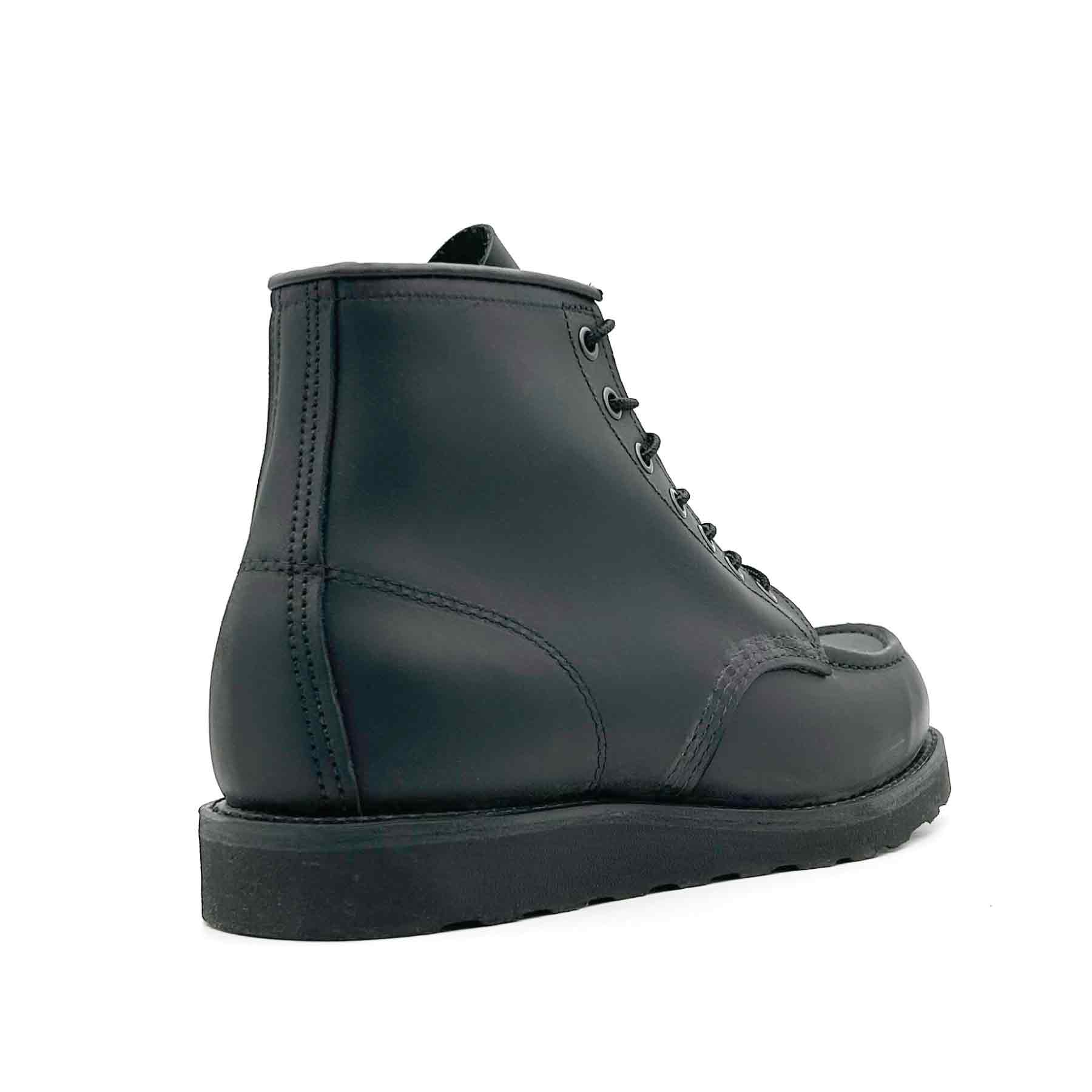 8074 6" Moc Toe Black Harness Leather