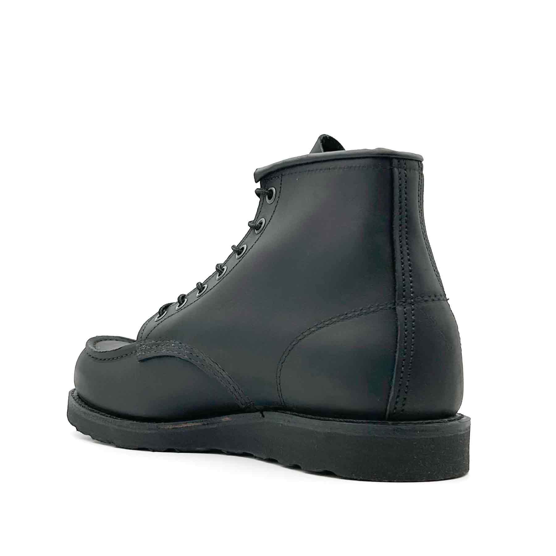 8074 6" Moc Toe Black Harness Leather