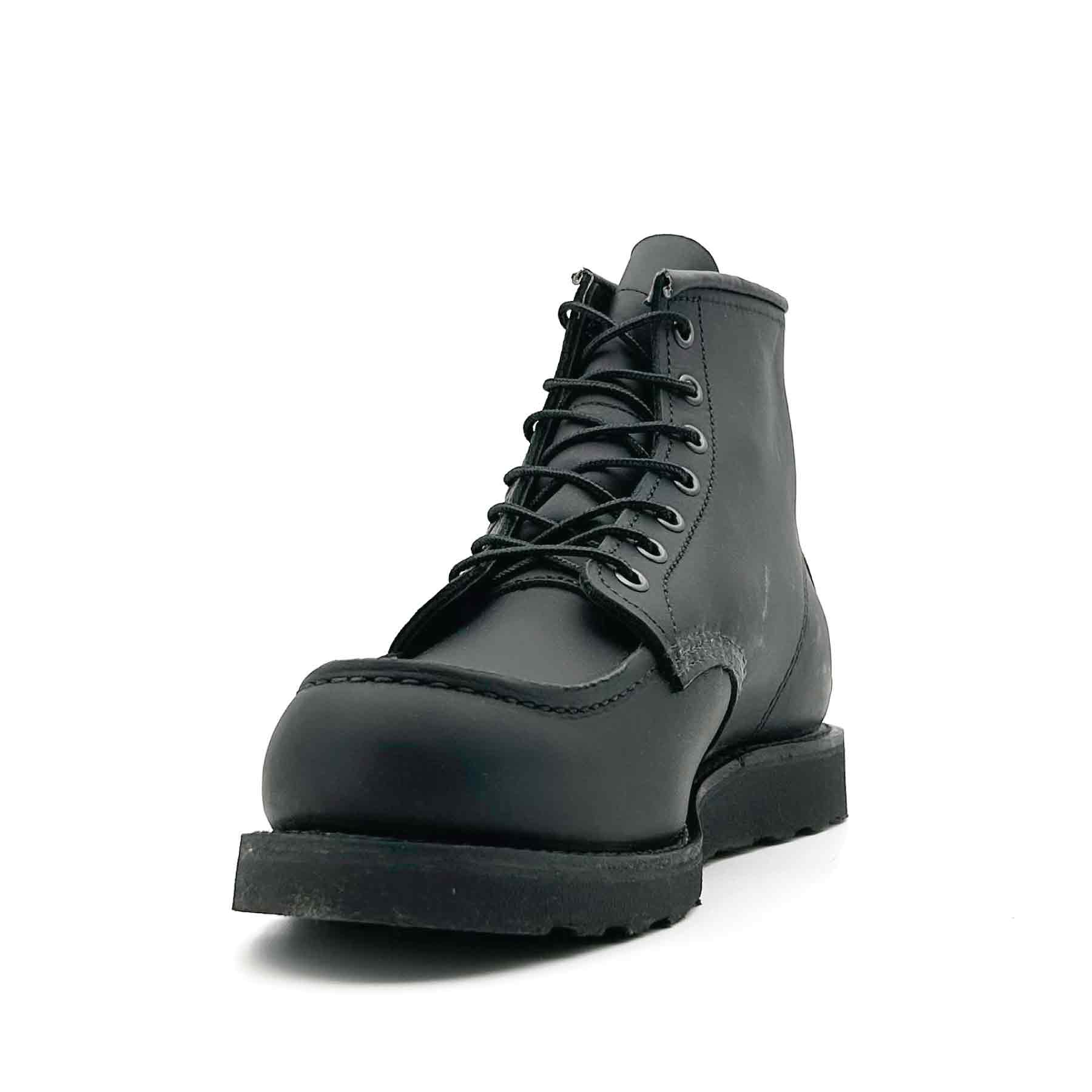 8074 6" Moc Toe Black Harness Leather