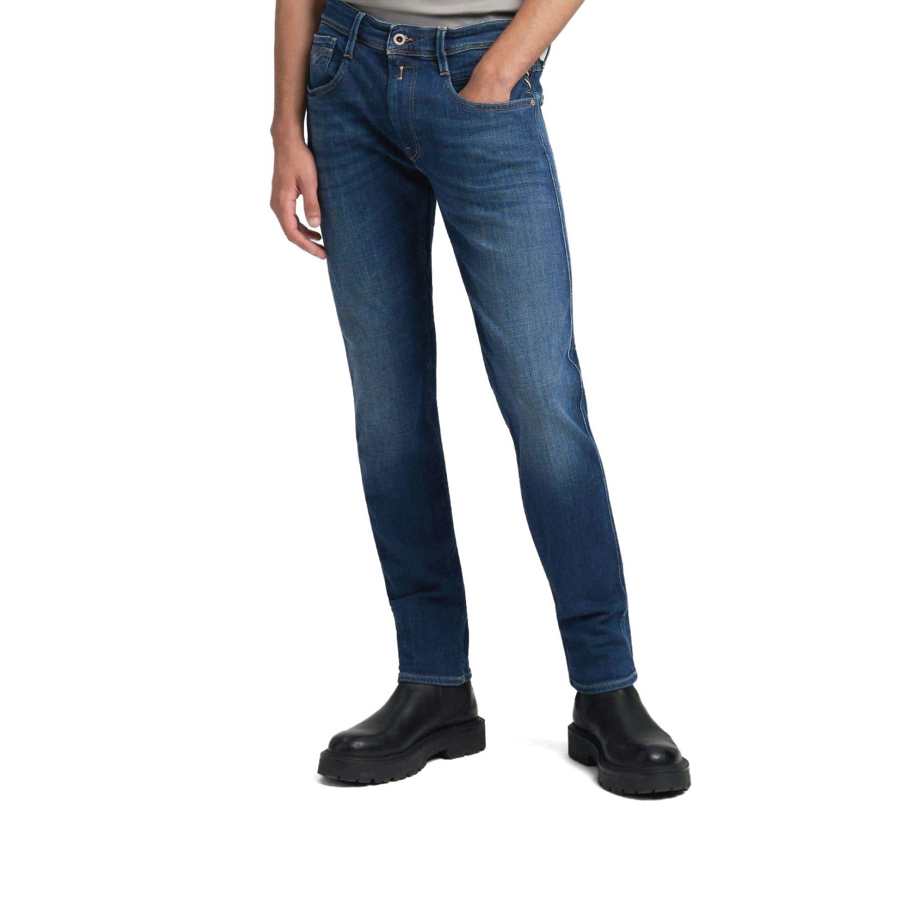 Anbass Slim Fit 12oz Deep Blue