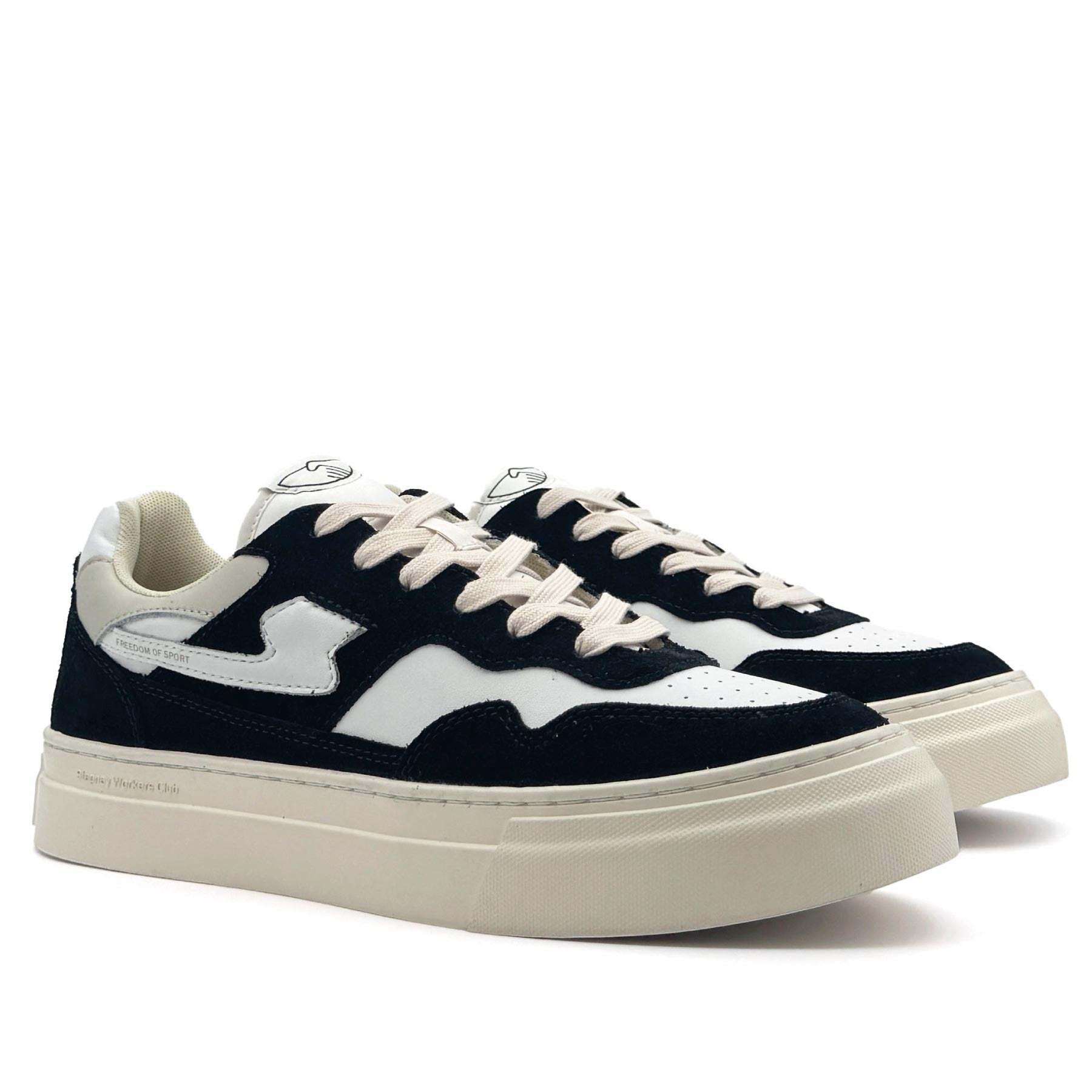 Pearl S-Strike Suede Leather Black White