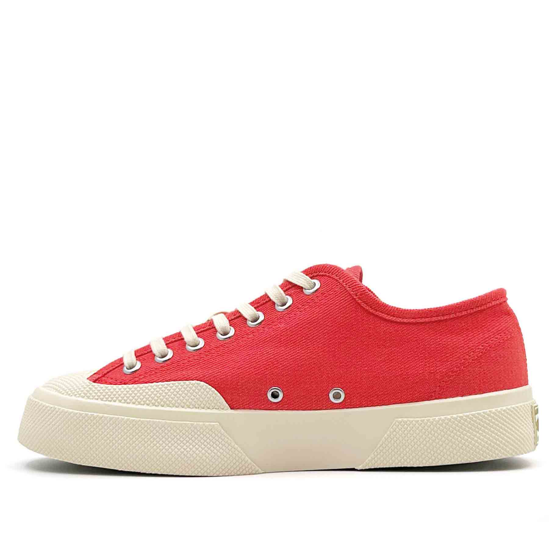 2432 Works Low Broken Twill Red / White