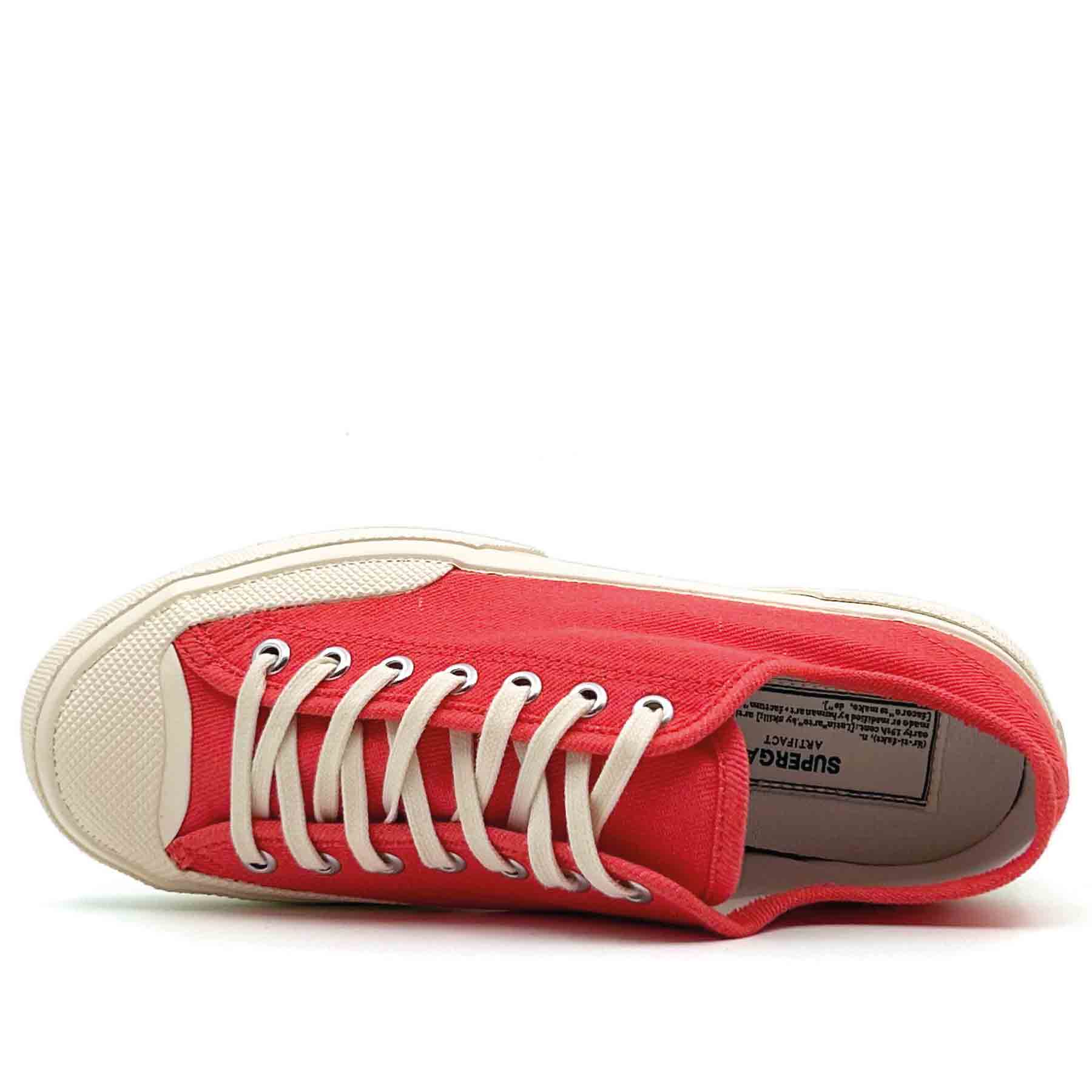 2432 Works Low Broken Twill Red / White