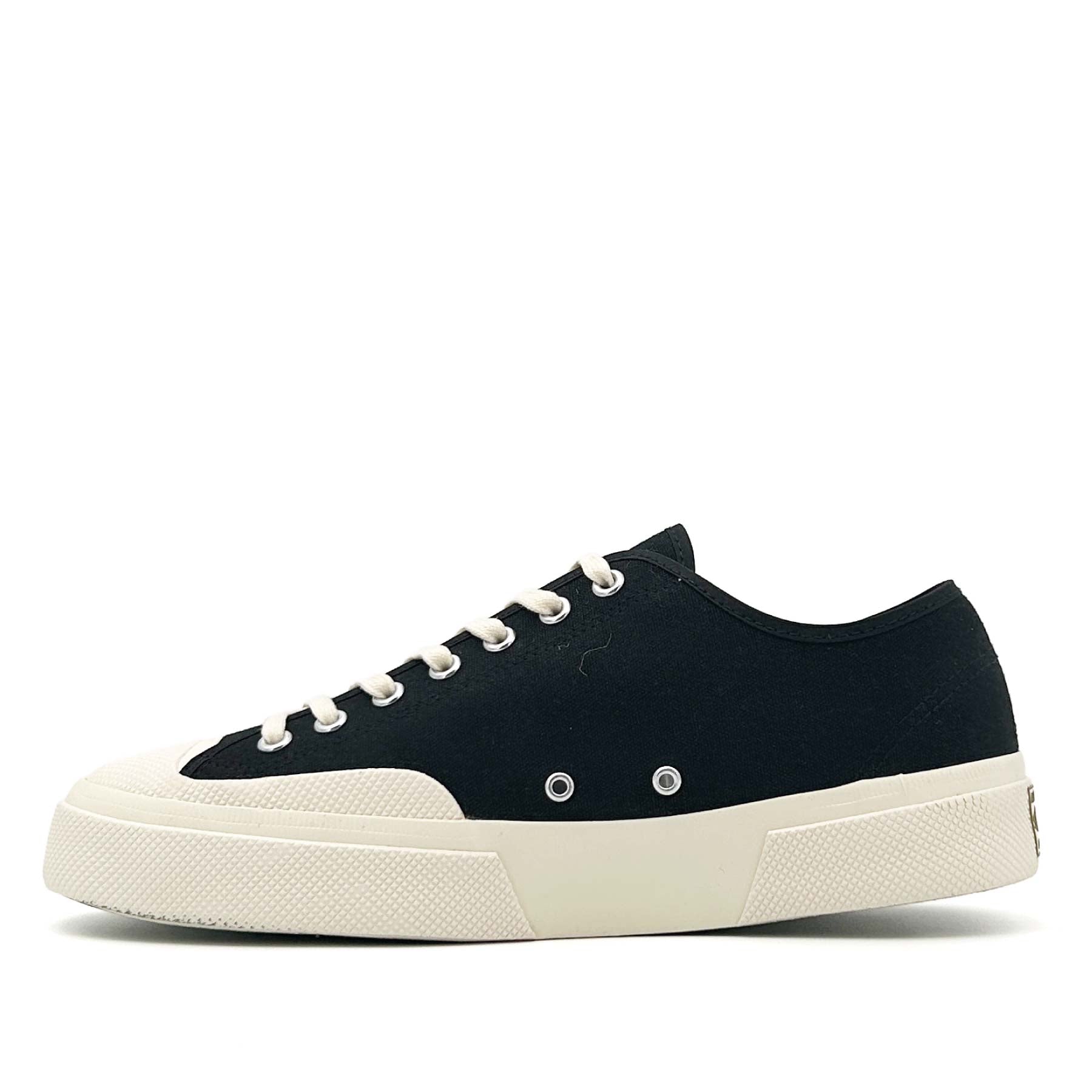 2432 Works Low Cut Cotton Canvas Black / Off White