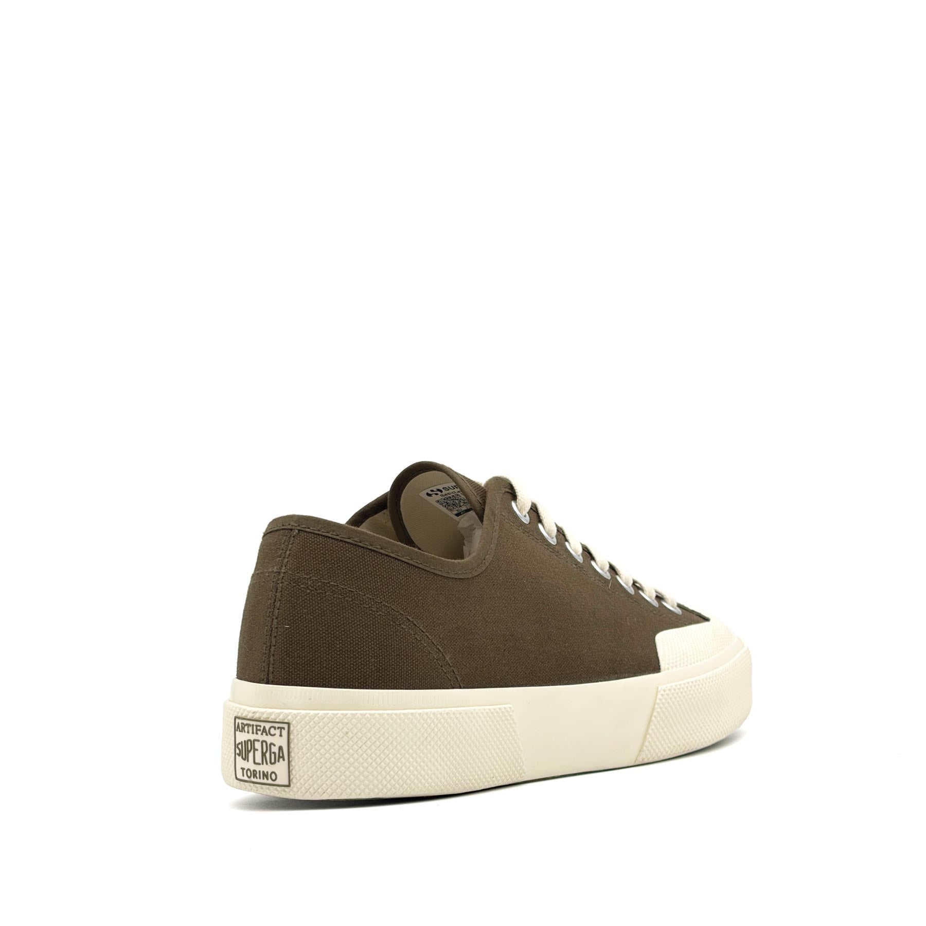 2432 Works Low Cut Cotton Canvas Green Olive White