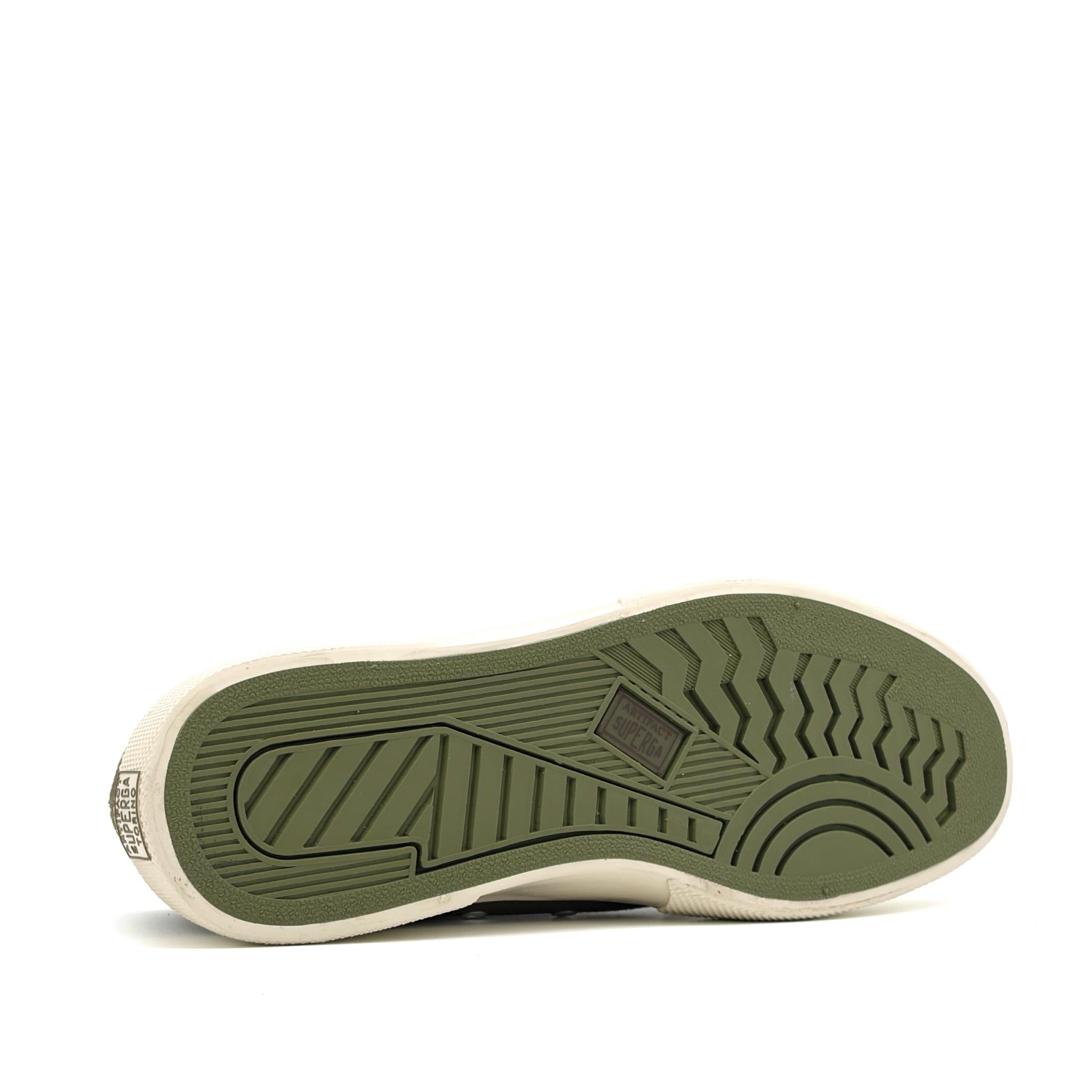 2432 Works Low Cut Cotton Canvas Green Olive White