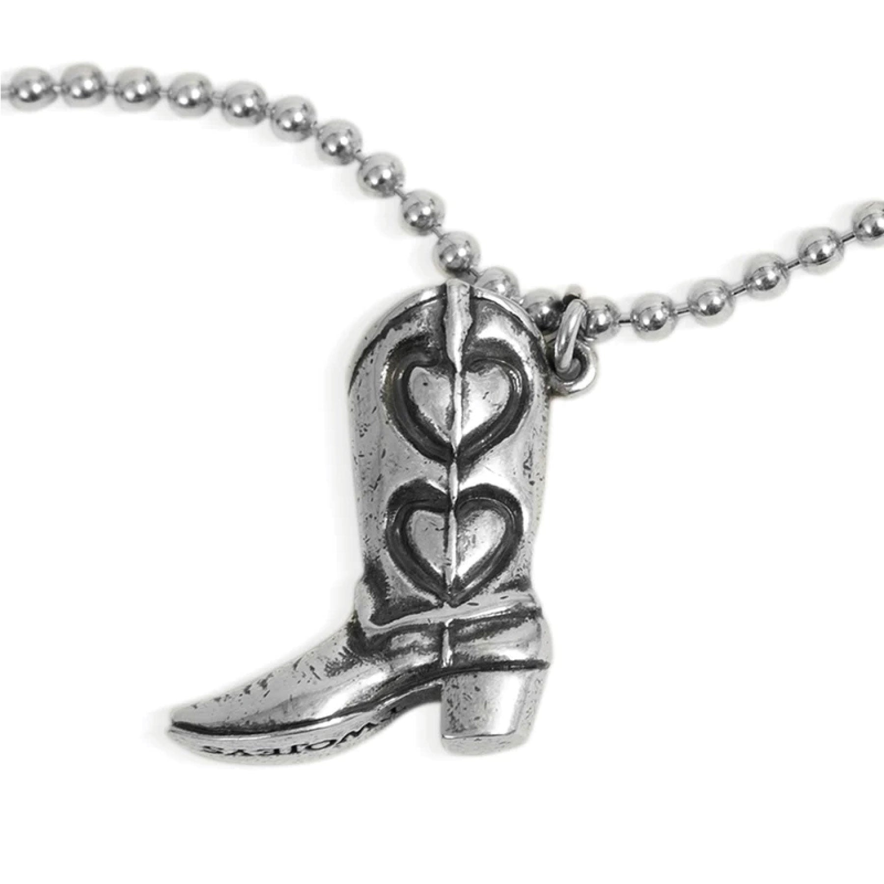 Boot Necklace Silver