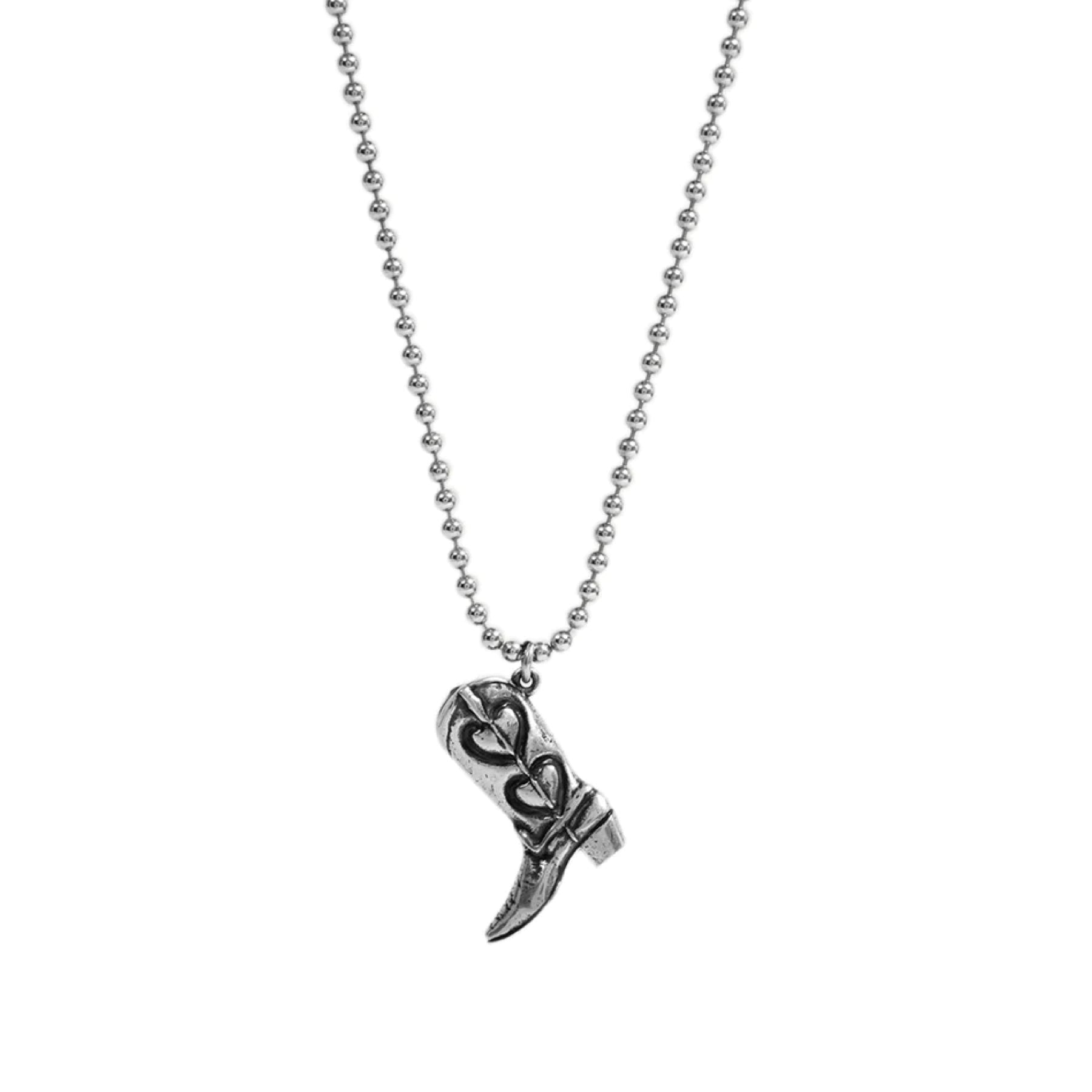 Boot Necklace Silver