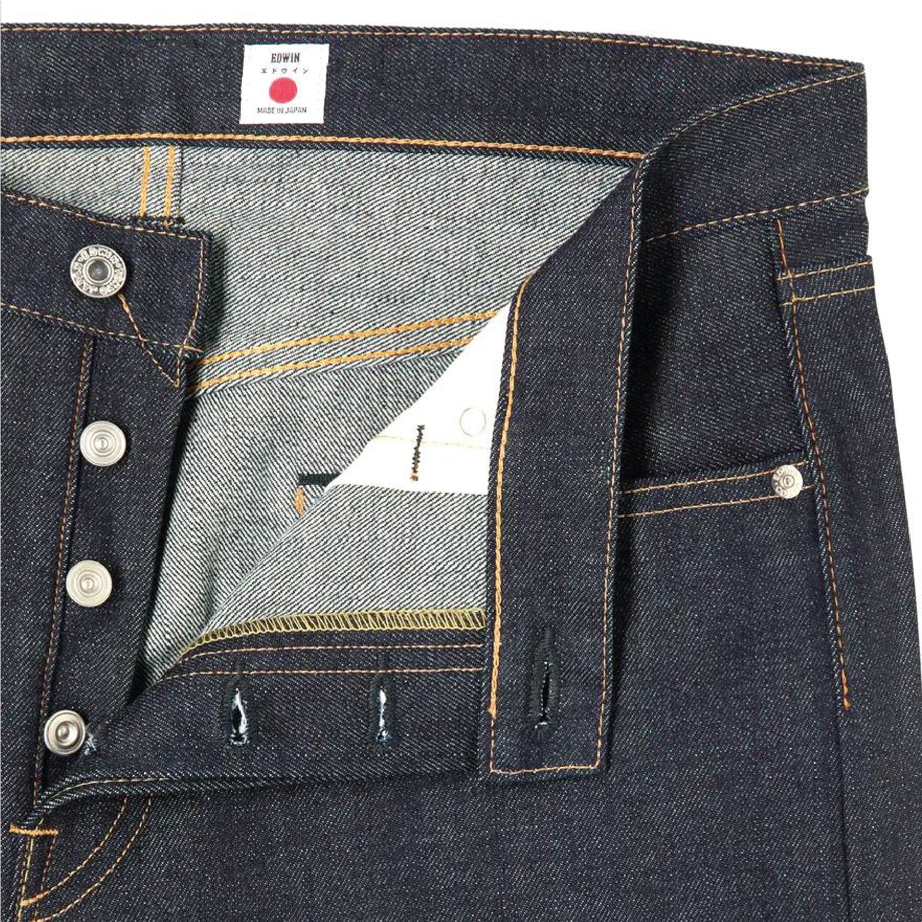 Kurabo Regular Tapered Blue Unwashed Red Selvage 14oz