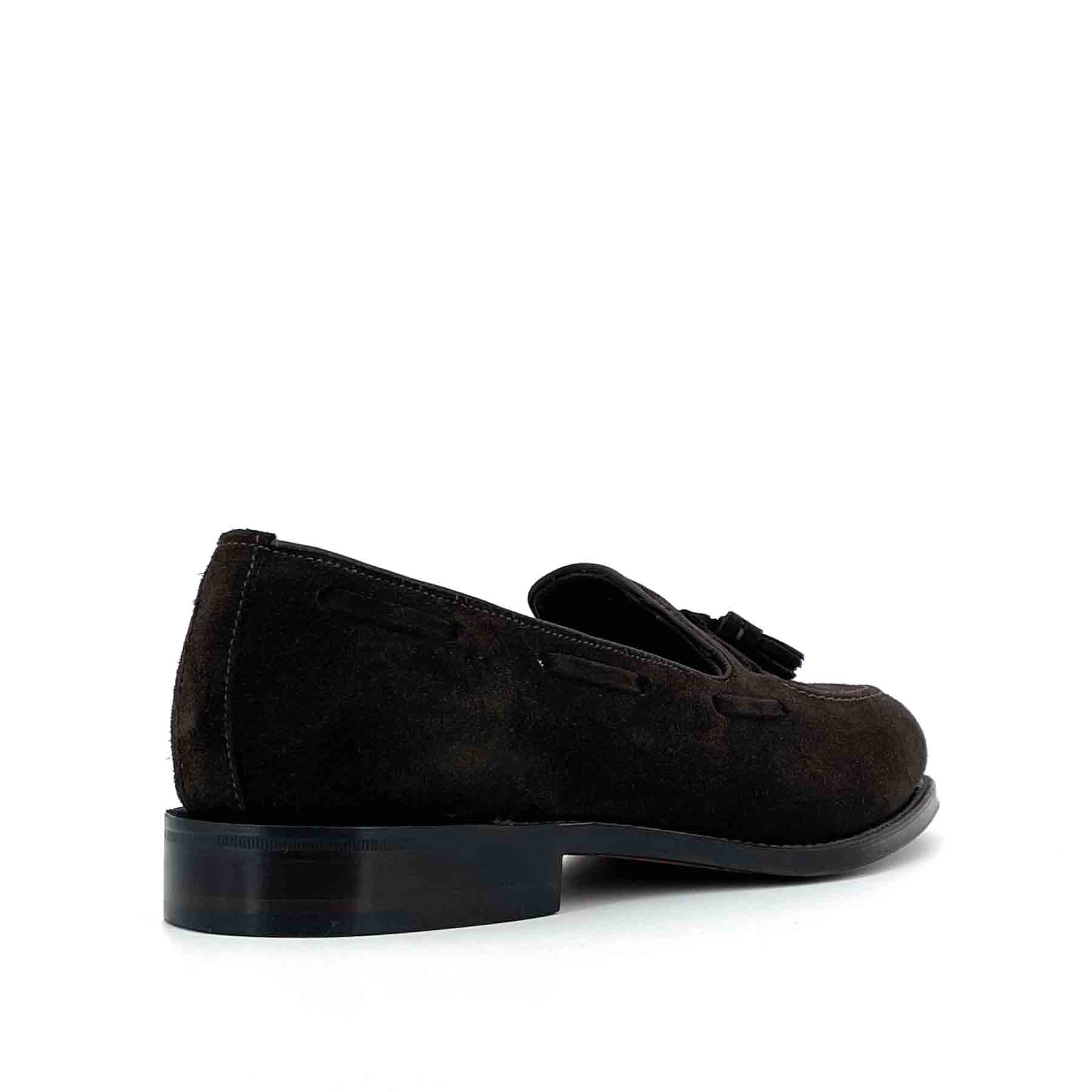Russell Choc Brown Suede Tassel Loafer