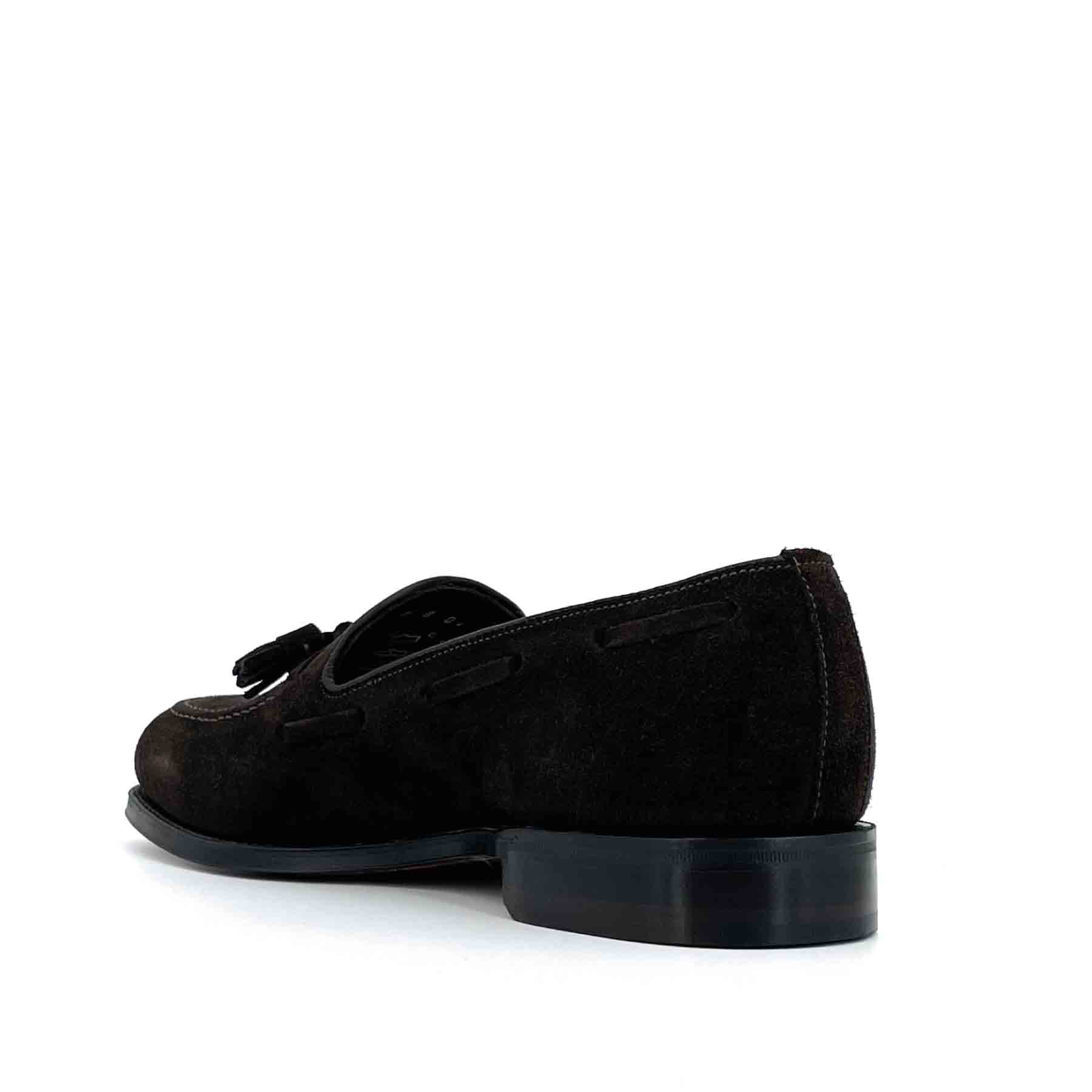 Russell Choc Brown Suede Tassel Loafer