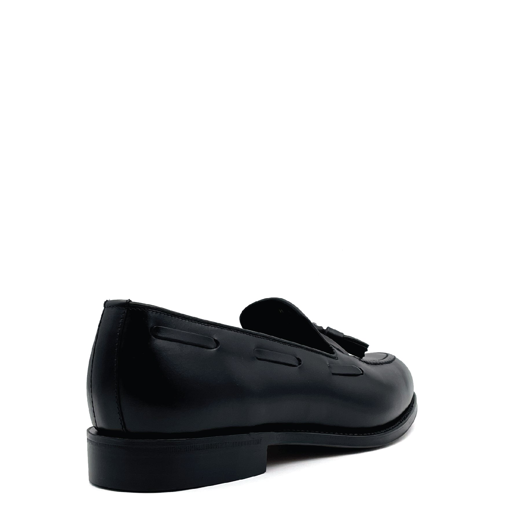 Russell Black Calf Apron Tassel Loafer