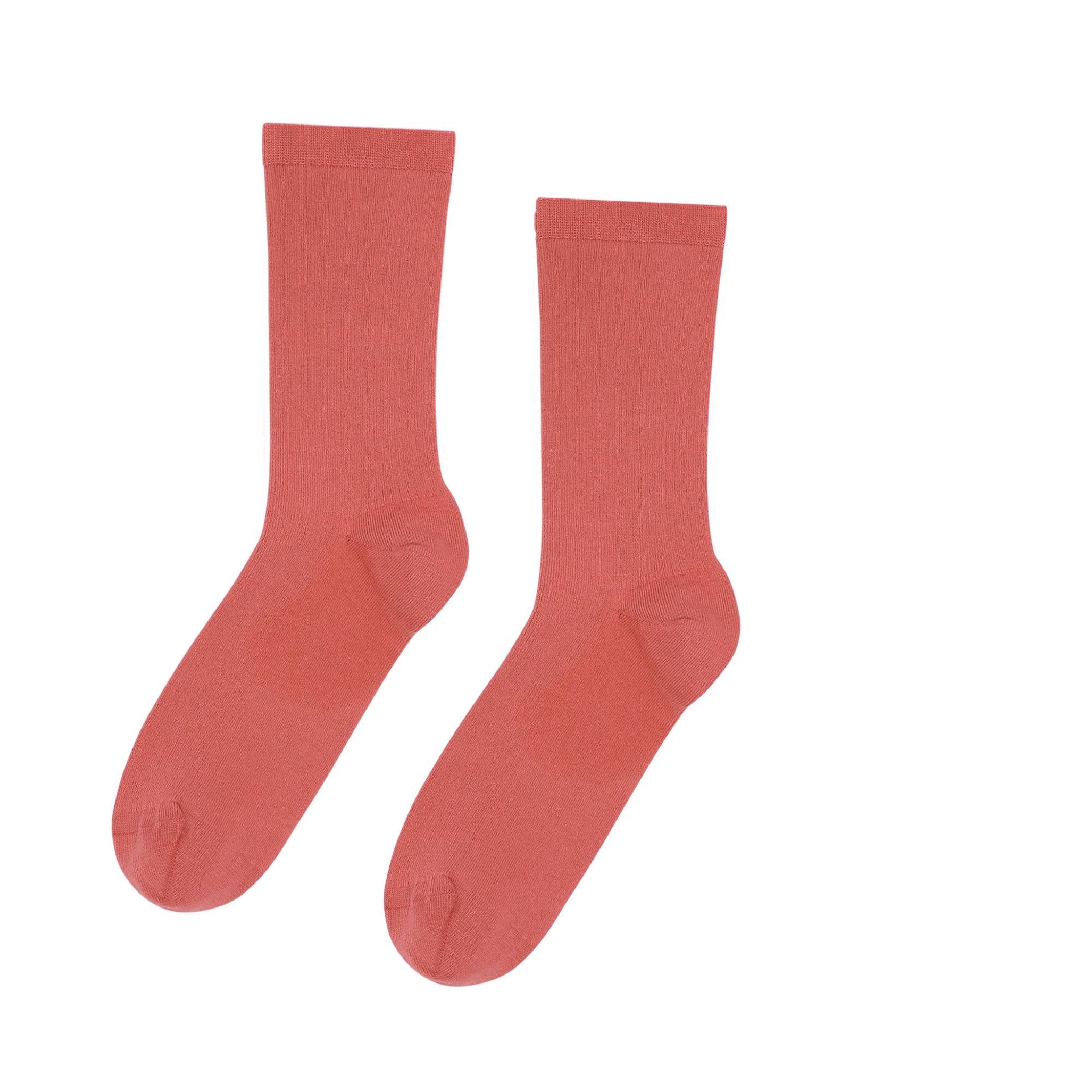 Women Classic Organic Sock Bright Coral