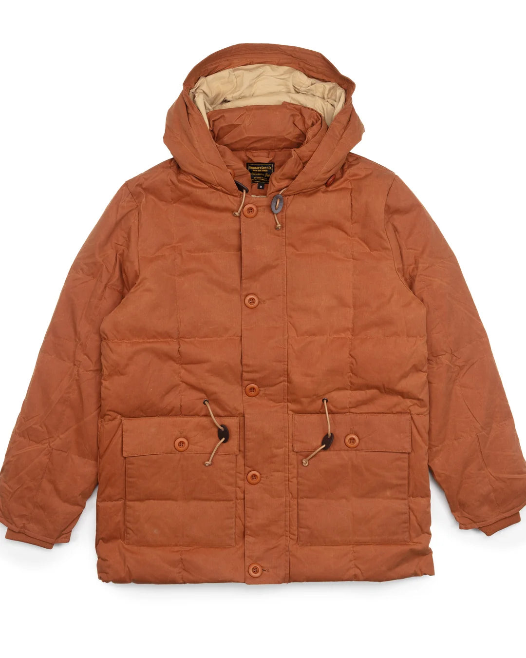Down Expedition Parka Hbt Waxed Dark Orange