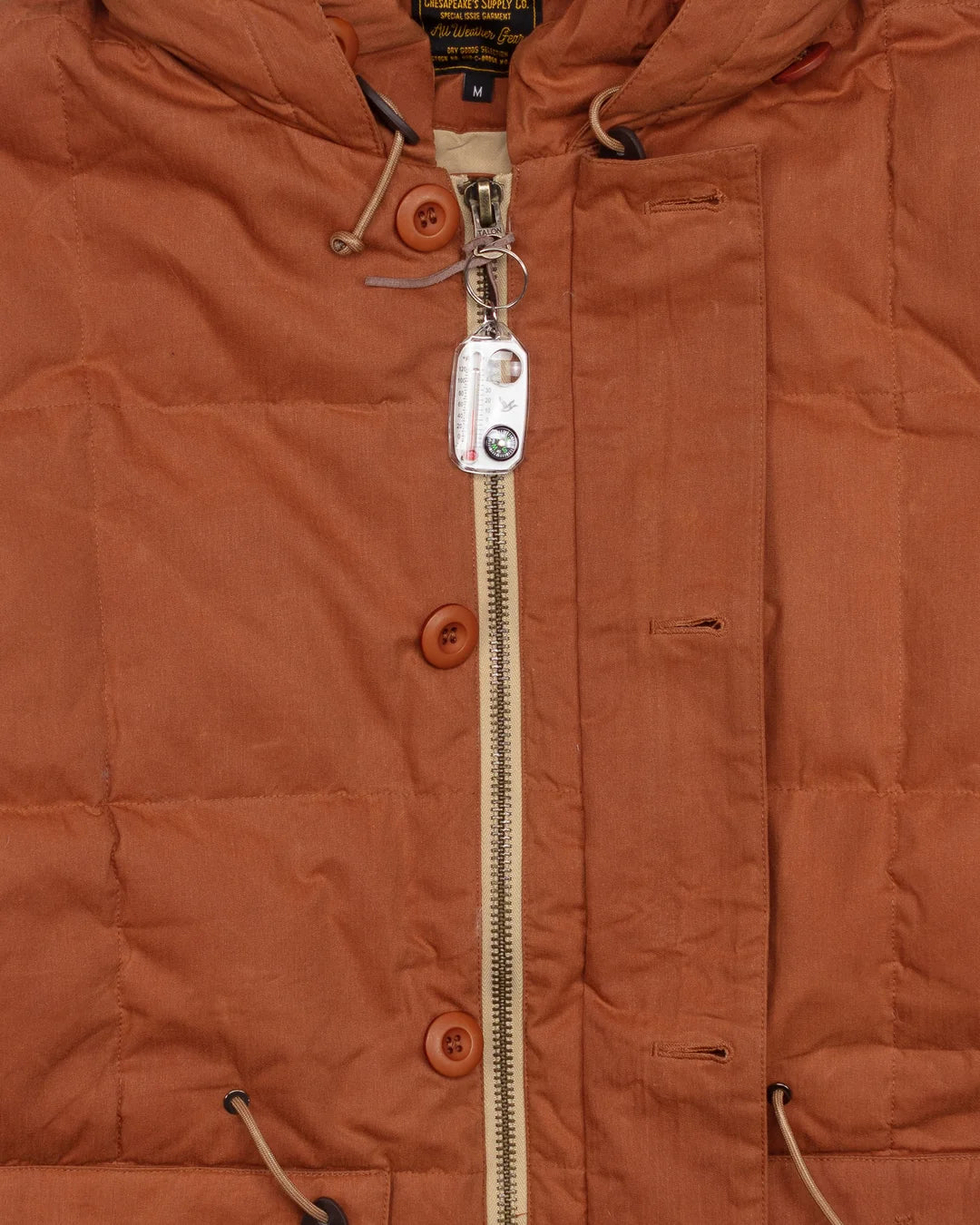 Down Expedition Parka Hbt Waxed Dark Orange