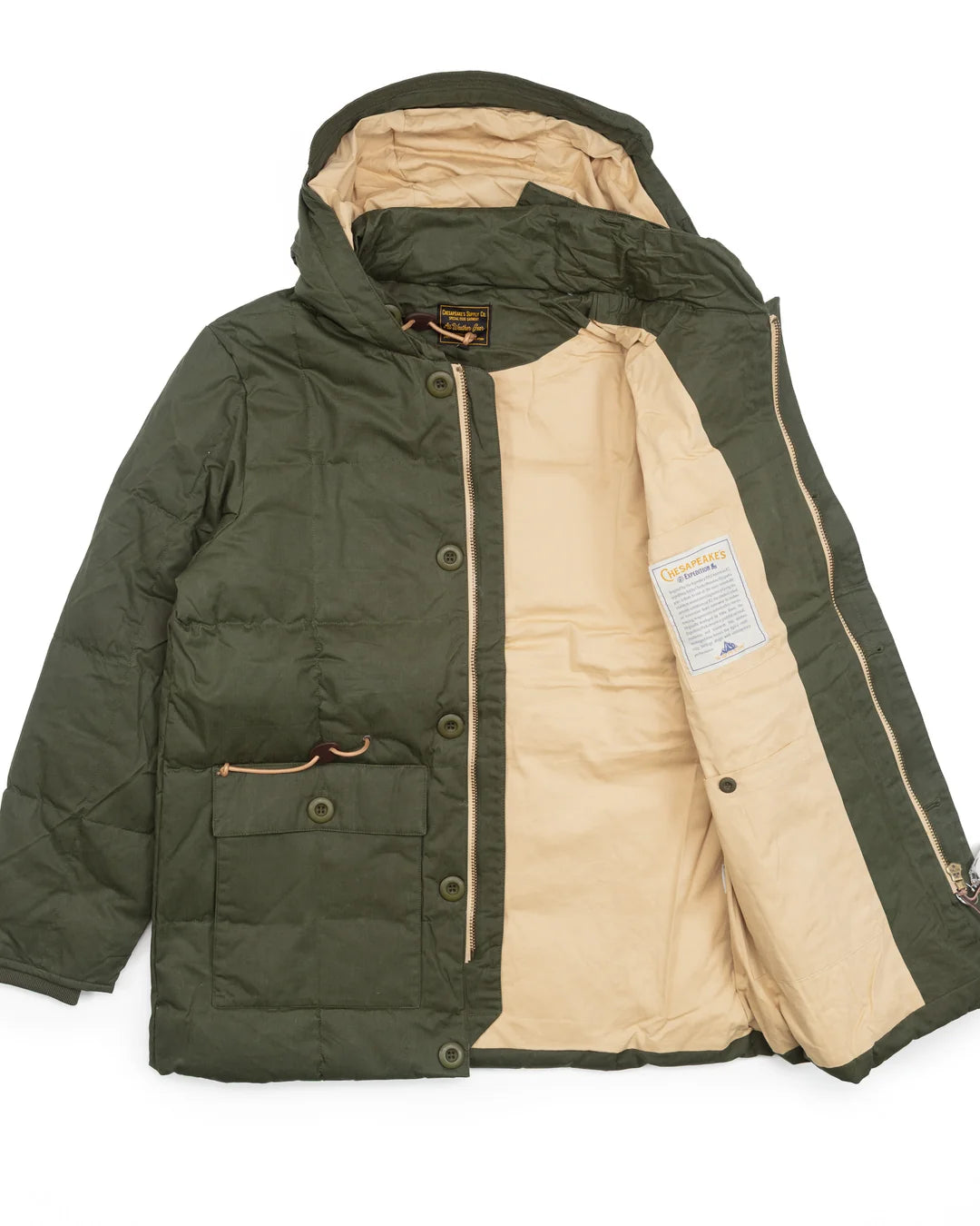 Down Expedition Parka Hbt Waxed Army Green