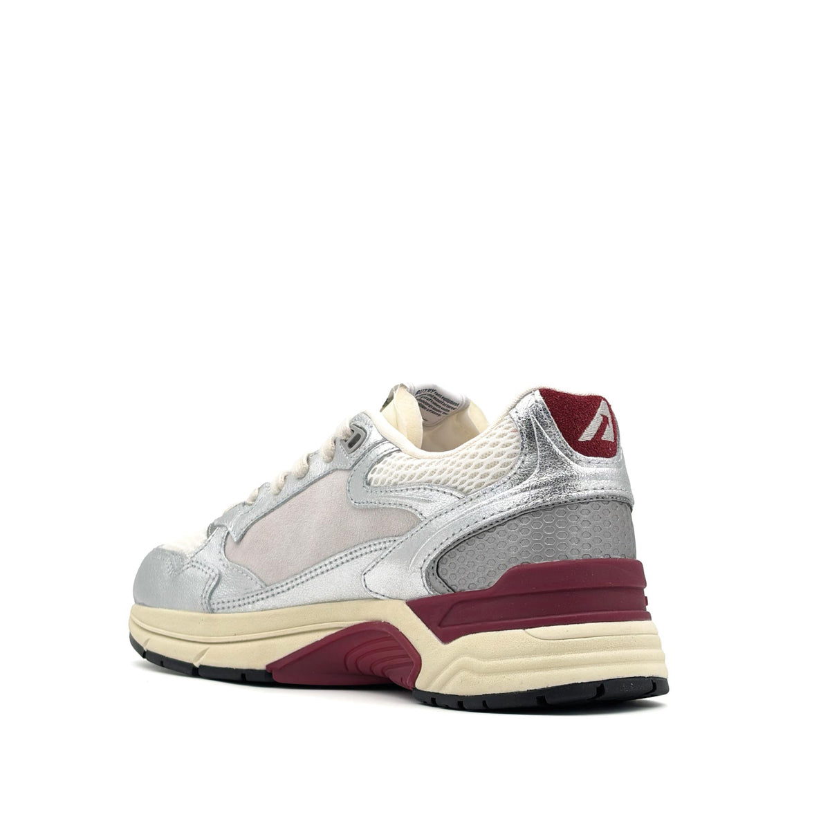 Hyperway Low Women Leather Suede Mesh Silver Syra
