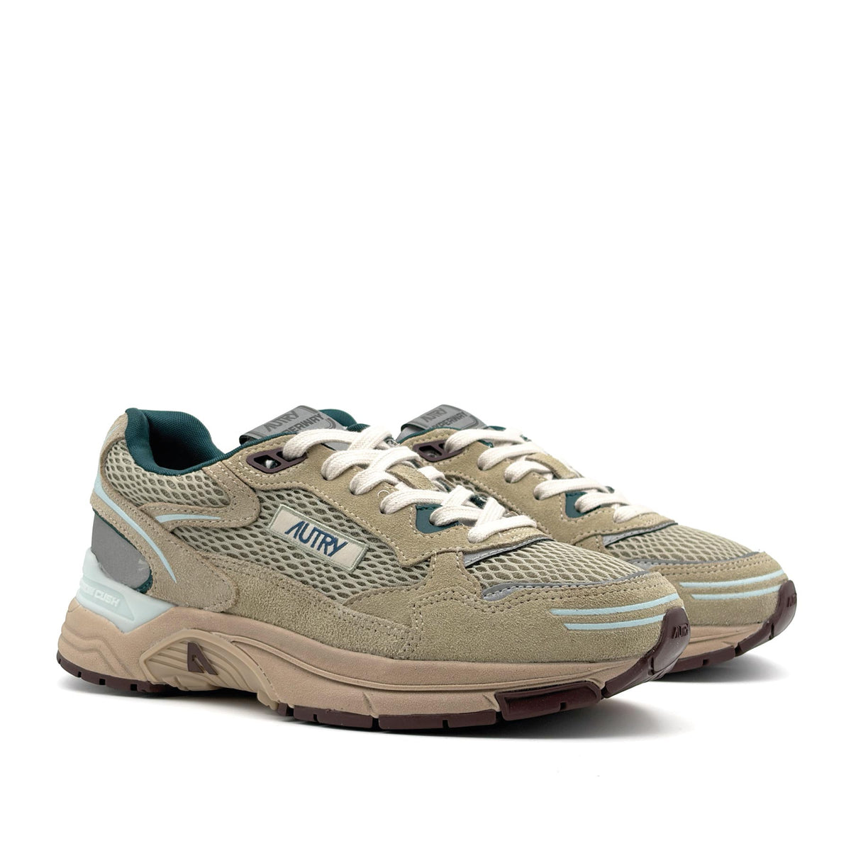 Hyperway Low Women Suede Mesh Ecru Spa Blue