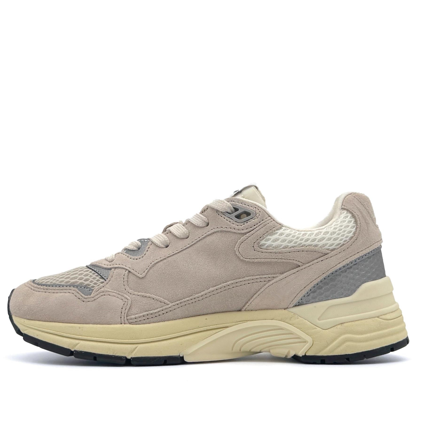 Hyperway Low Women Suede Mesh Sand Silver