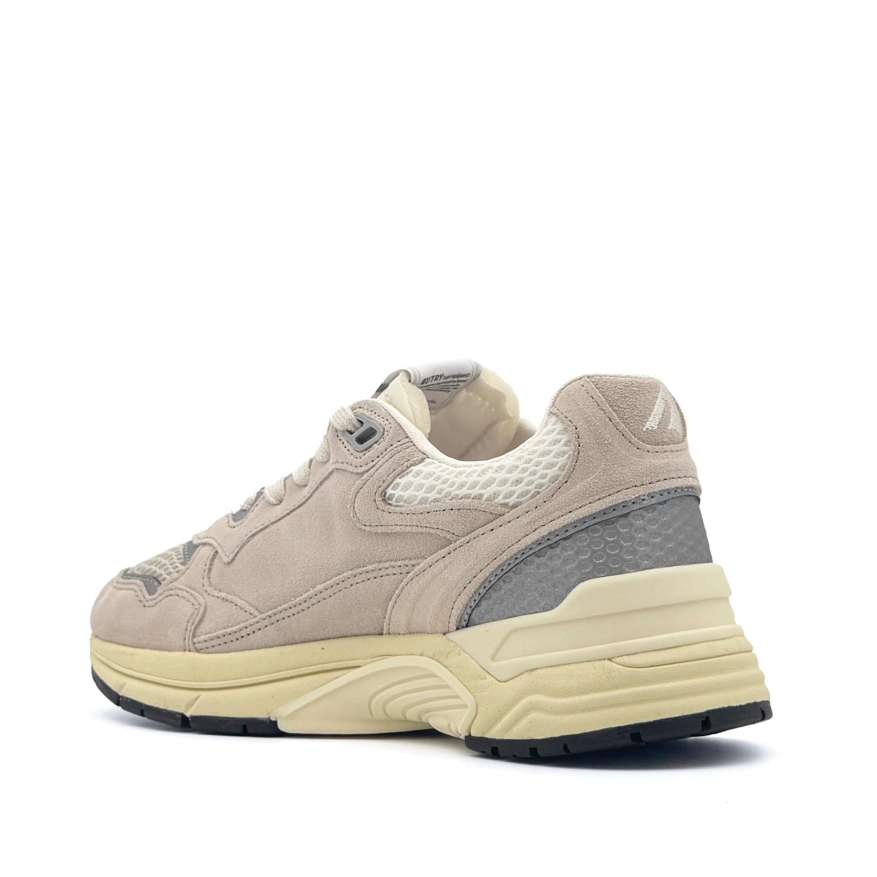 Hyperway Low Women Suede Mesh Sand Silver