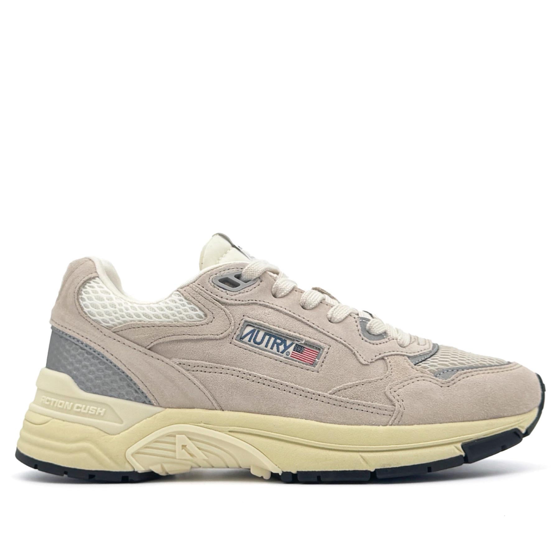 Hyperway Low Women Suede Mesh Sand Silver