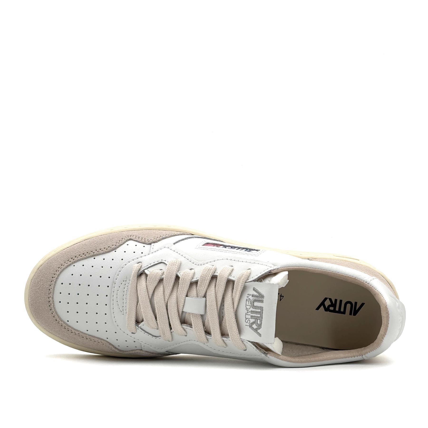 Medalist Low Man Leather Suede White
