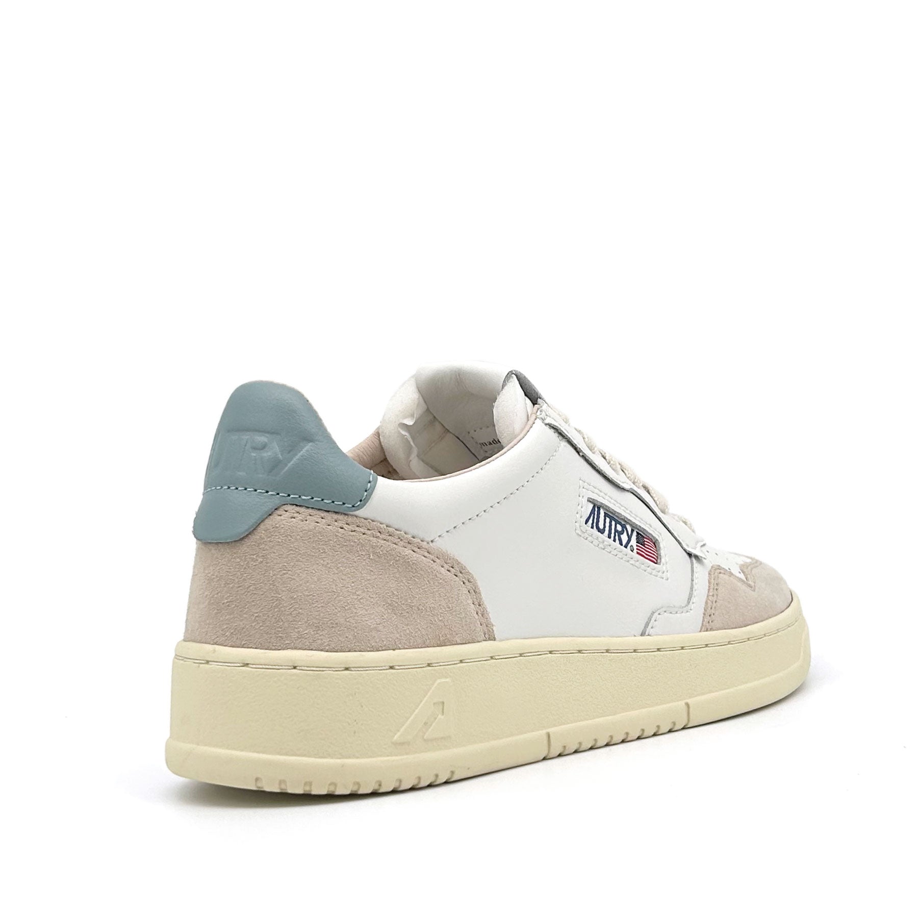 Medalist Low Man Leather Suede White Silver Blue