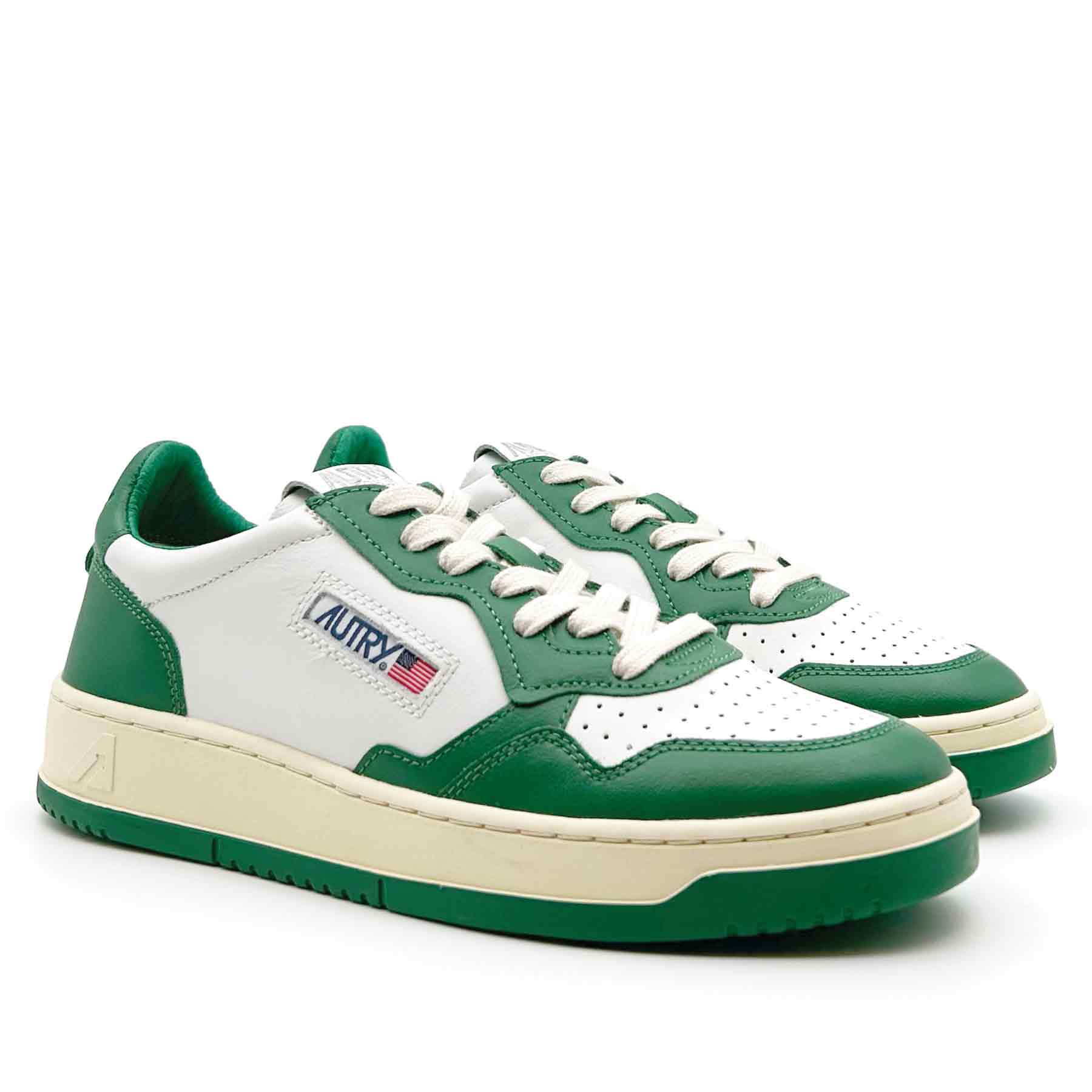 Medalist Low Man Leather White Green