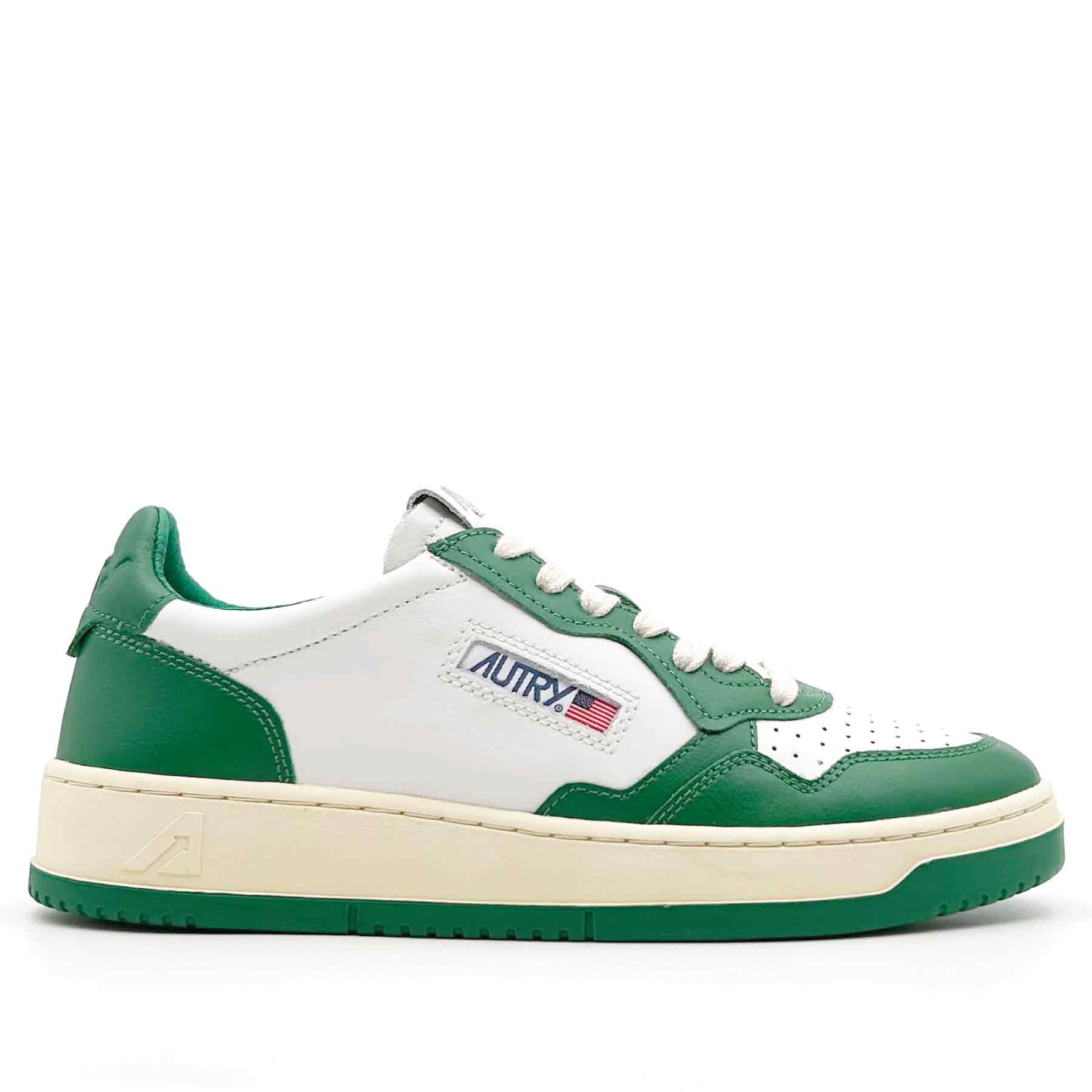 Medalist Low Man Leather White Green