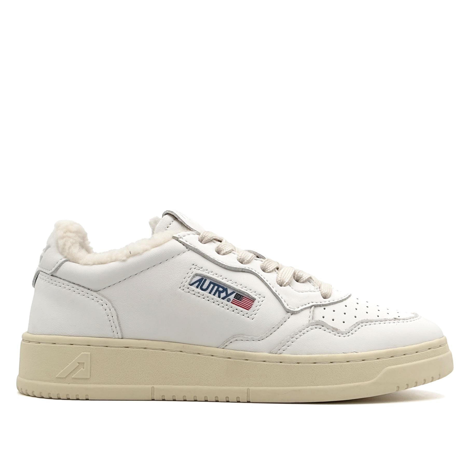 Medalist Low Woman Goat Shearling White