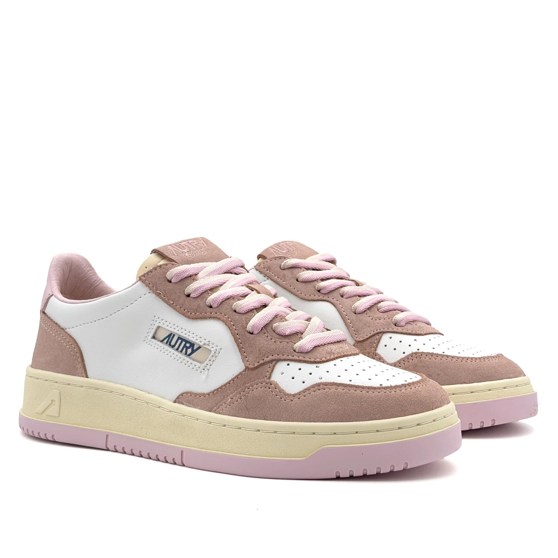 Medalist Low Women Leather Suede Lilac White Phard