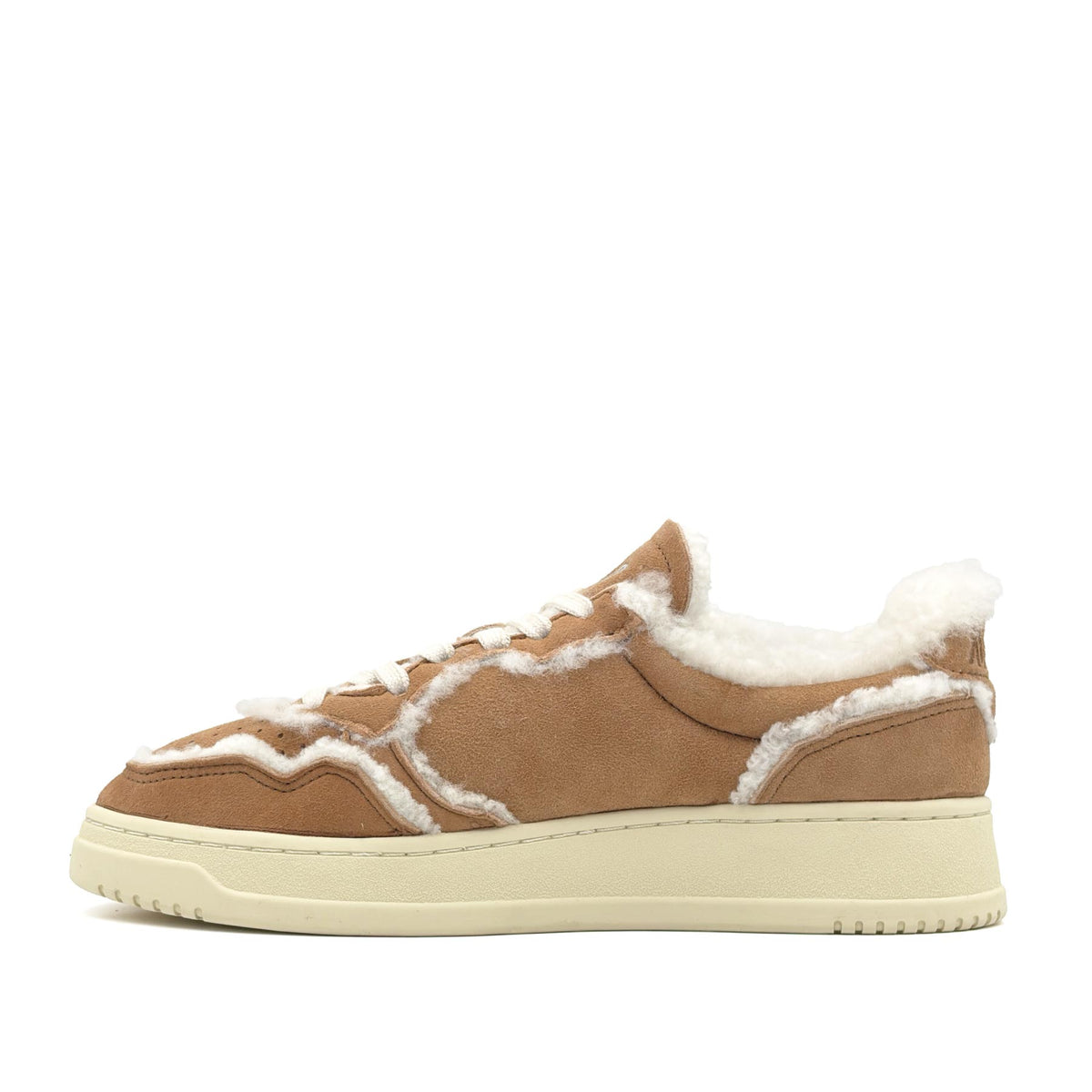Medalist Low Women Suede Shearling Cognac