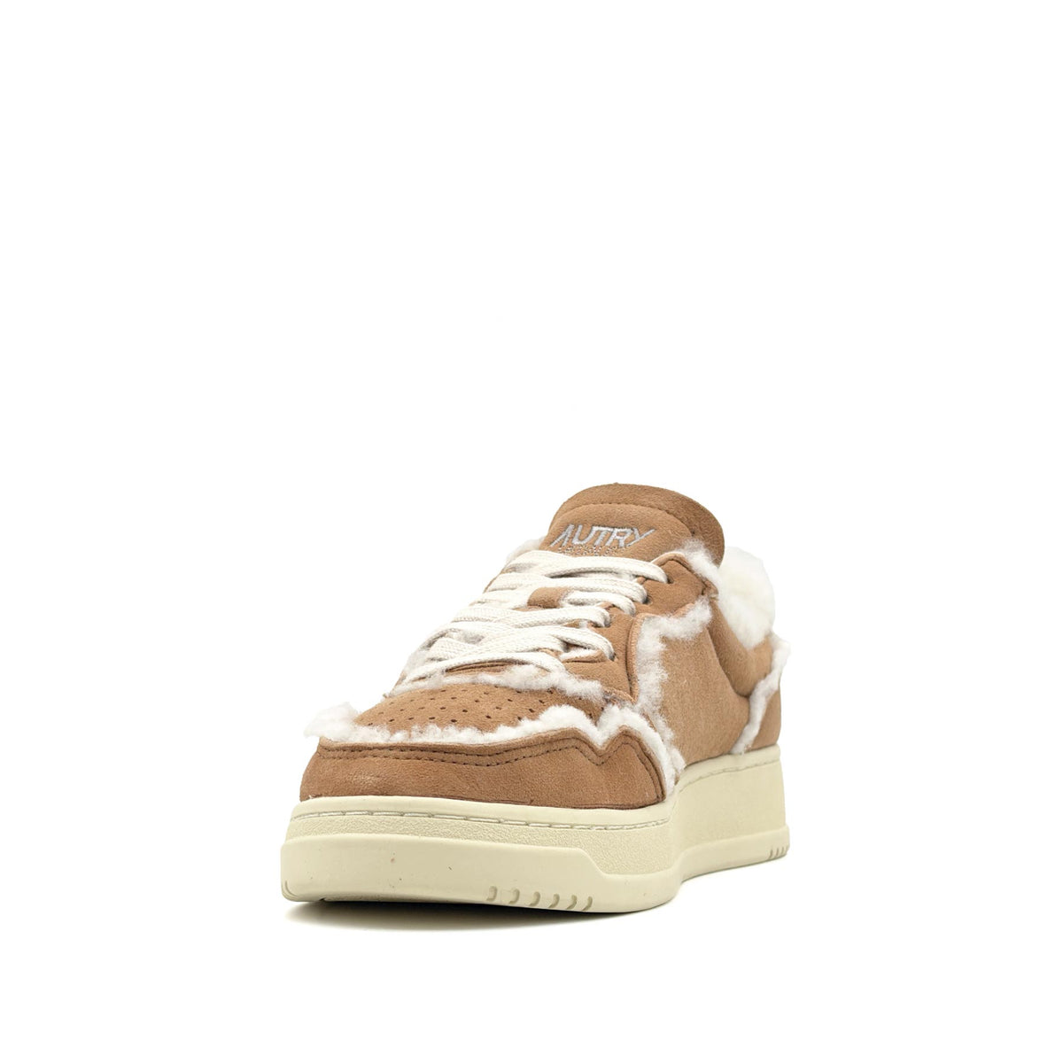 Medalist Low Women Suede Shearling Cognac