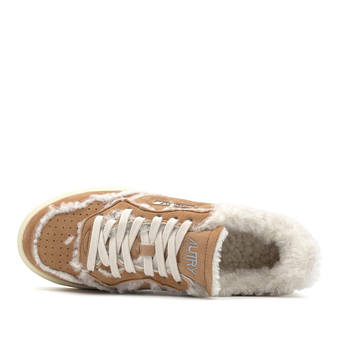 Medalist Low Women Suede Shearling Cognac