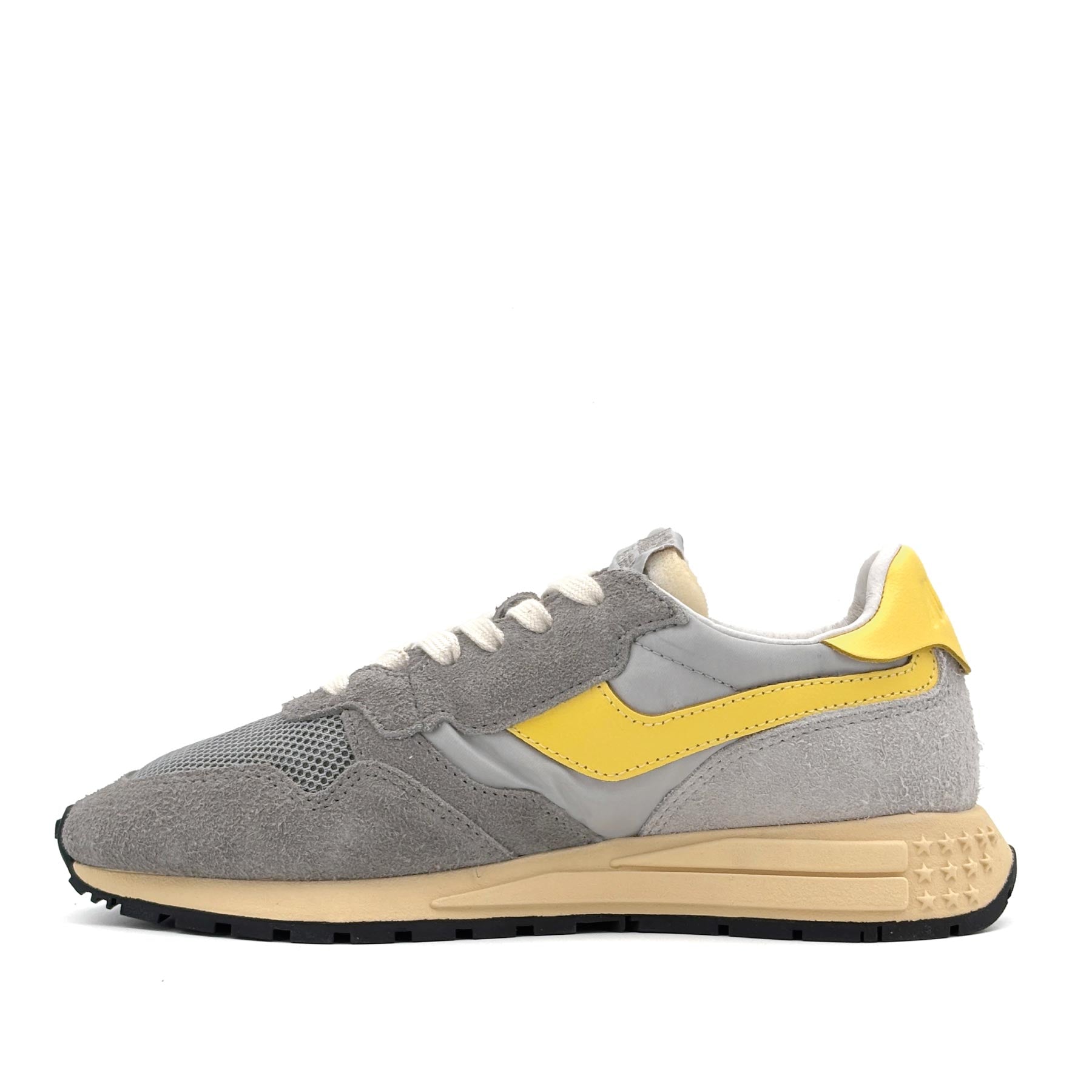 Reelwind Low Women Suede Net 3C Plumb Yellowflower
