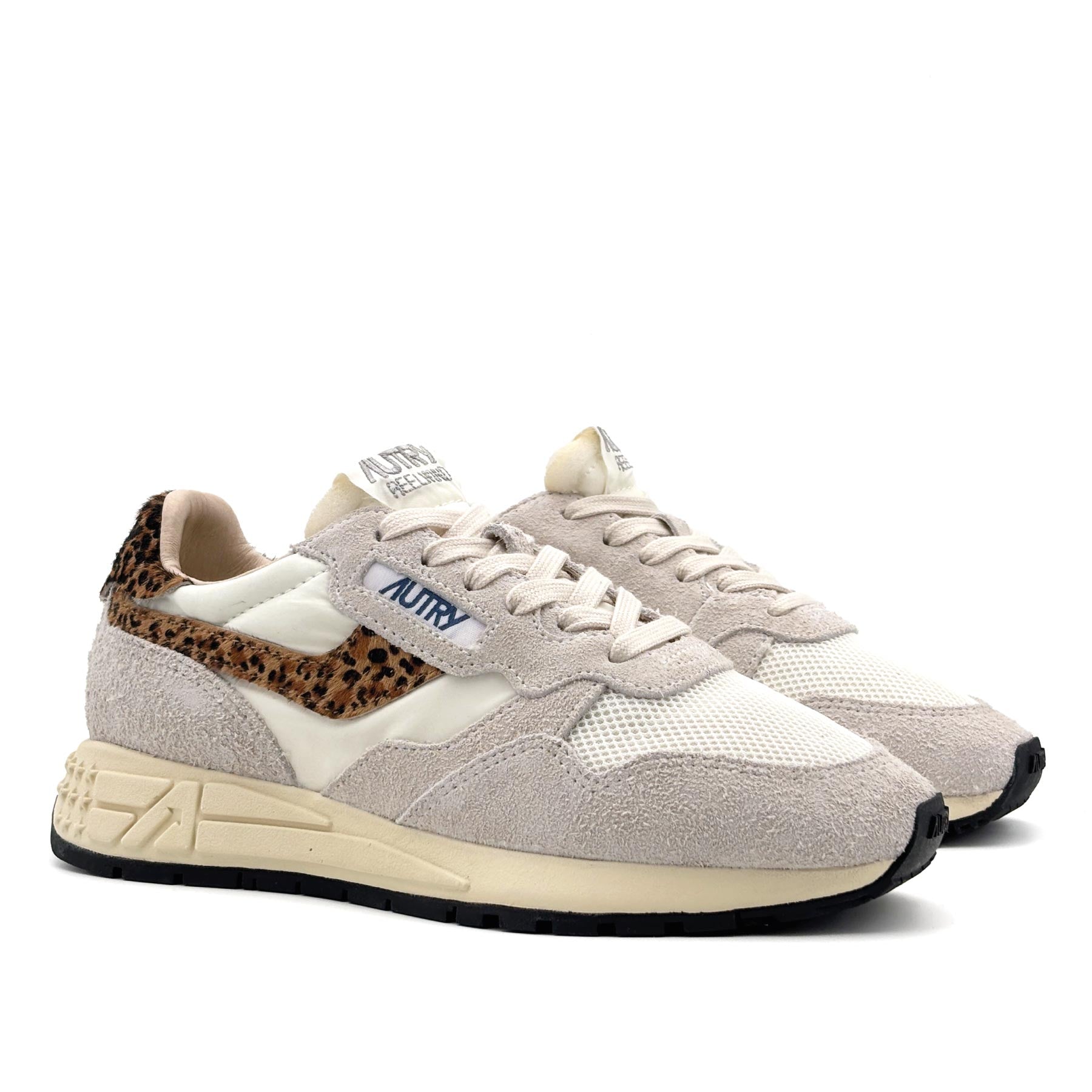 Reelwind Low Women Suede Nylon Pony White Leo